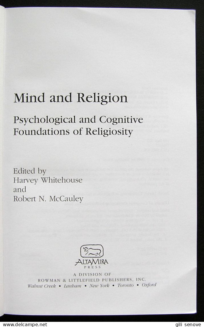 Mind And Religion By Harvey Whitehouse 2005 - Cultura