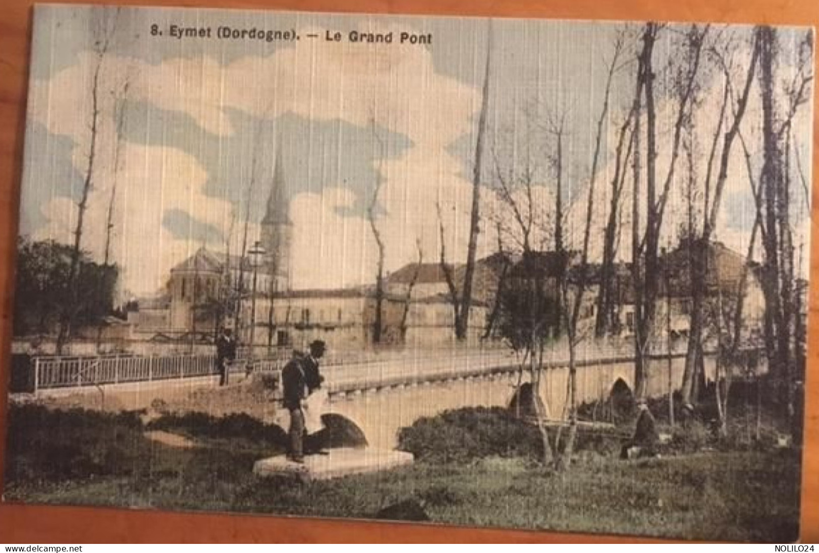 Cpa 24 EYMET Le Grand Pont, Colorisée, Animée, édition Gillet, écrite En 1907 - Eymet