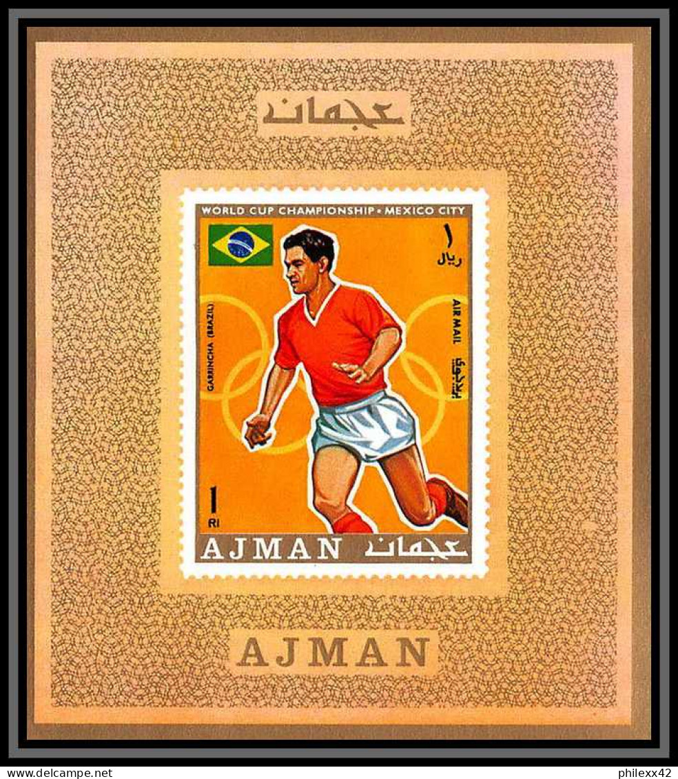 Ajman - 2624z N°525/530 World Football Cup 1970 Mexico Soccer ** MNH Charlton Beckenbauer Deluxe Miniature Sheets - 1970 – Mexique