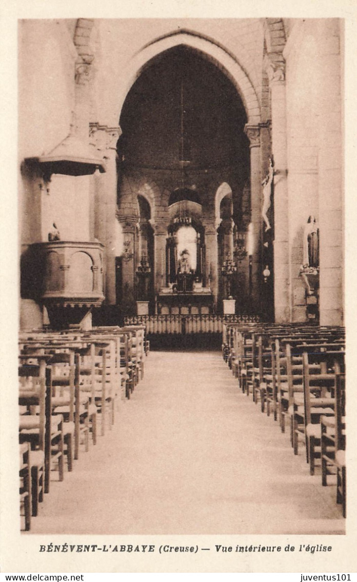 CPA Bénévent L'Abbaye-Vue Intérieure De L'église-RARE         L2606 - Benevent L'Abbaye