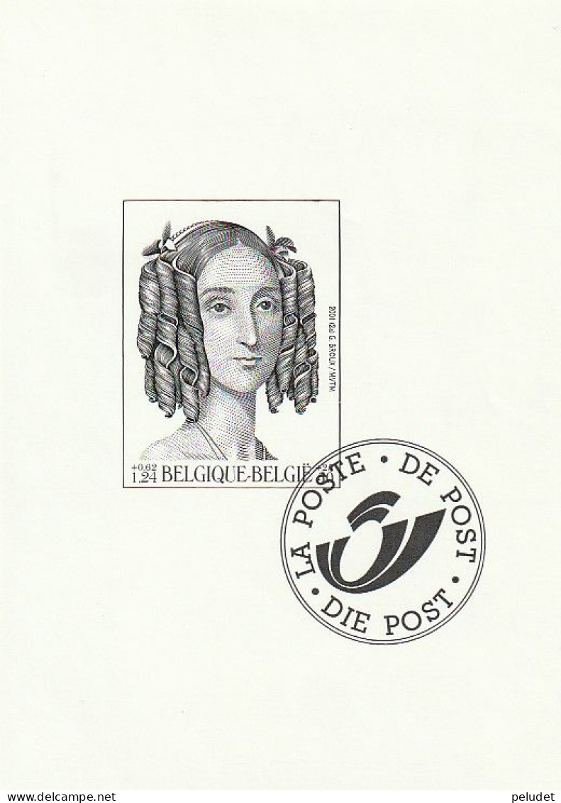 Belgique Belgium 2001 - Queen Louise-Marie - - Feuillets N&B Offerts Par La Poste [ZN & GC]