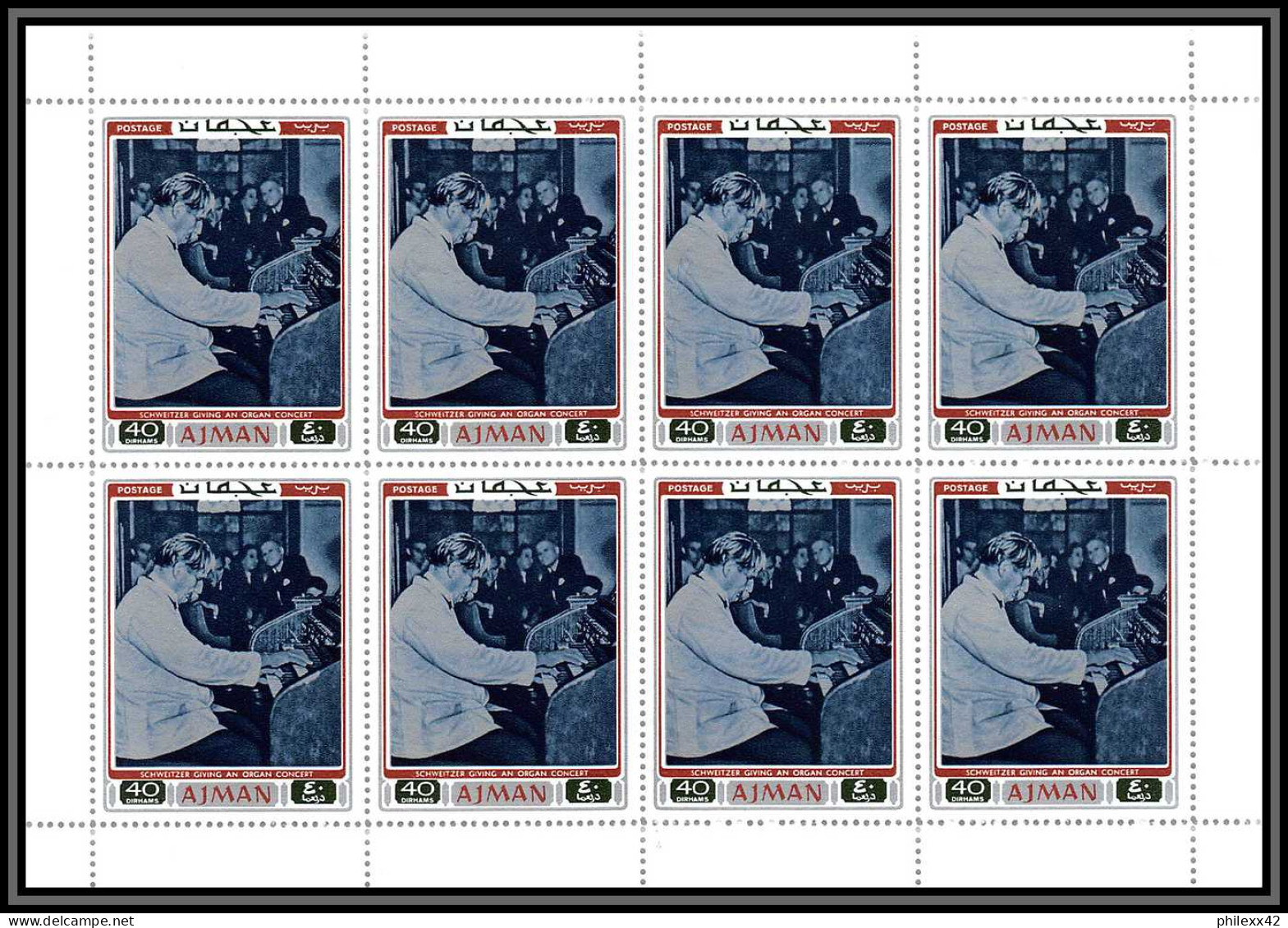 Ajman - 2675b/ N° 801/806 A Albert Schweitzer ** MNH ** MNH Feuilles Completes (sheets) - Albert Schweitzer