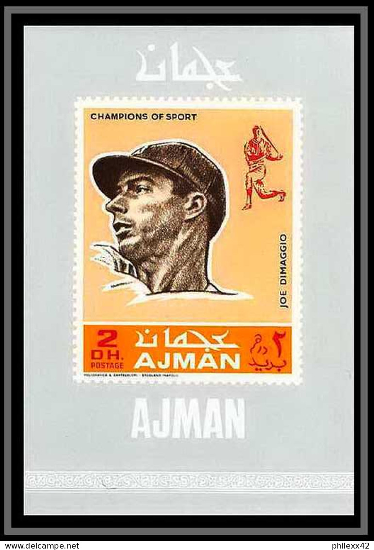 Ajman - 2738b/ N° 388/393 A/B champions of sport famous athletes baseball sport deluxe imperf perf perfect set