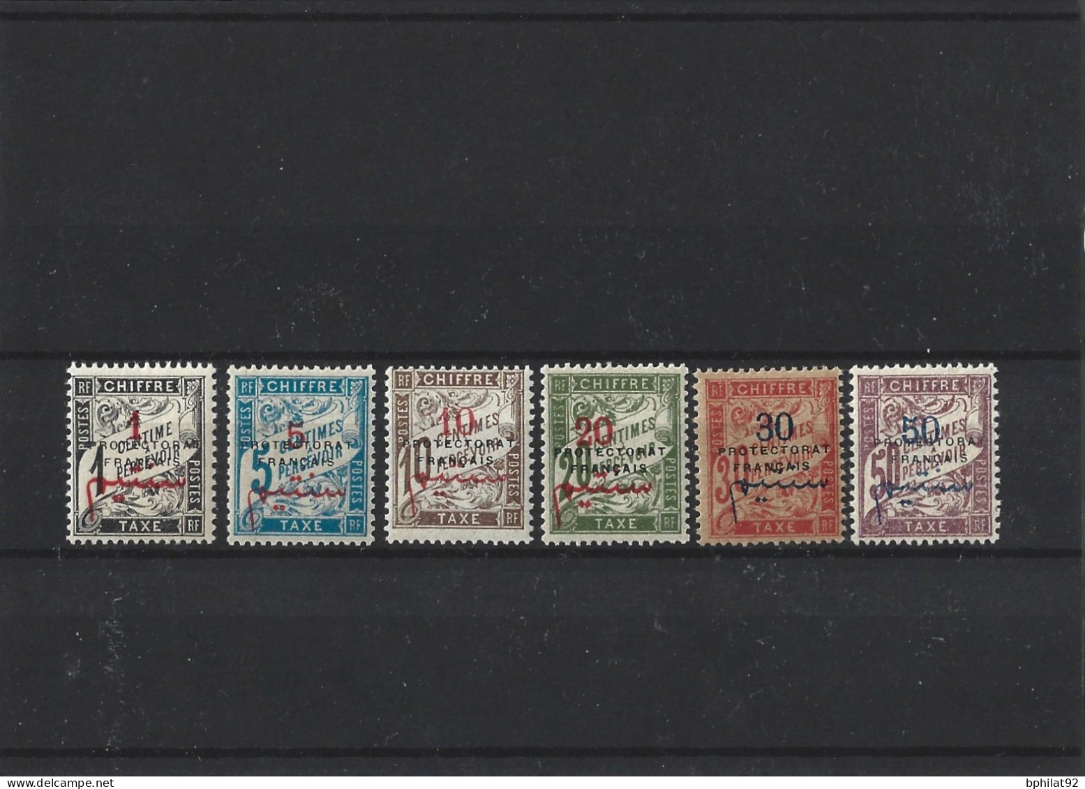 !!! MAROC, TIMBRES TAXES SÉRIE 17/22, NEUVE, SANS CHARNIÈRES, 1915 - Timbres-taxe