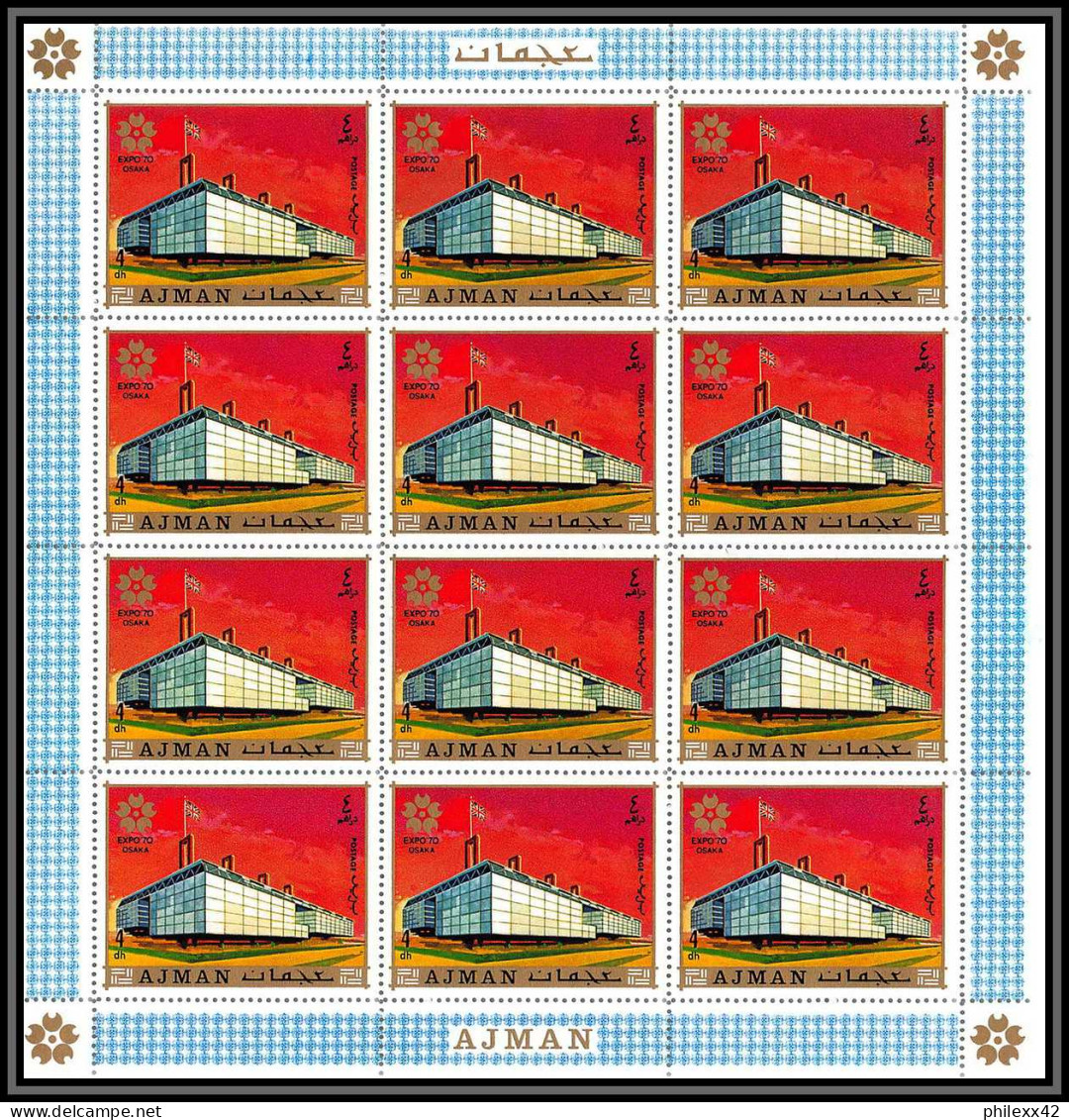 Ajman - 2974/ N°577/584 A Expo'70 Osaka Japan Universal Exhibition 1970 Neuf ** MNH Feuille Complete (sheet) - 1970 – Osaka (Japon)