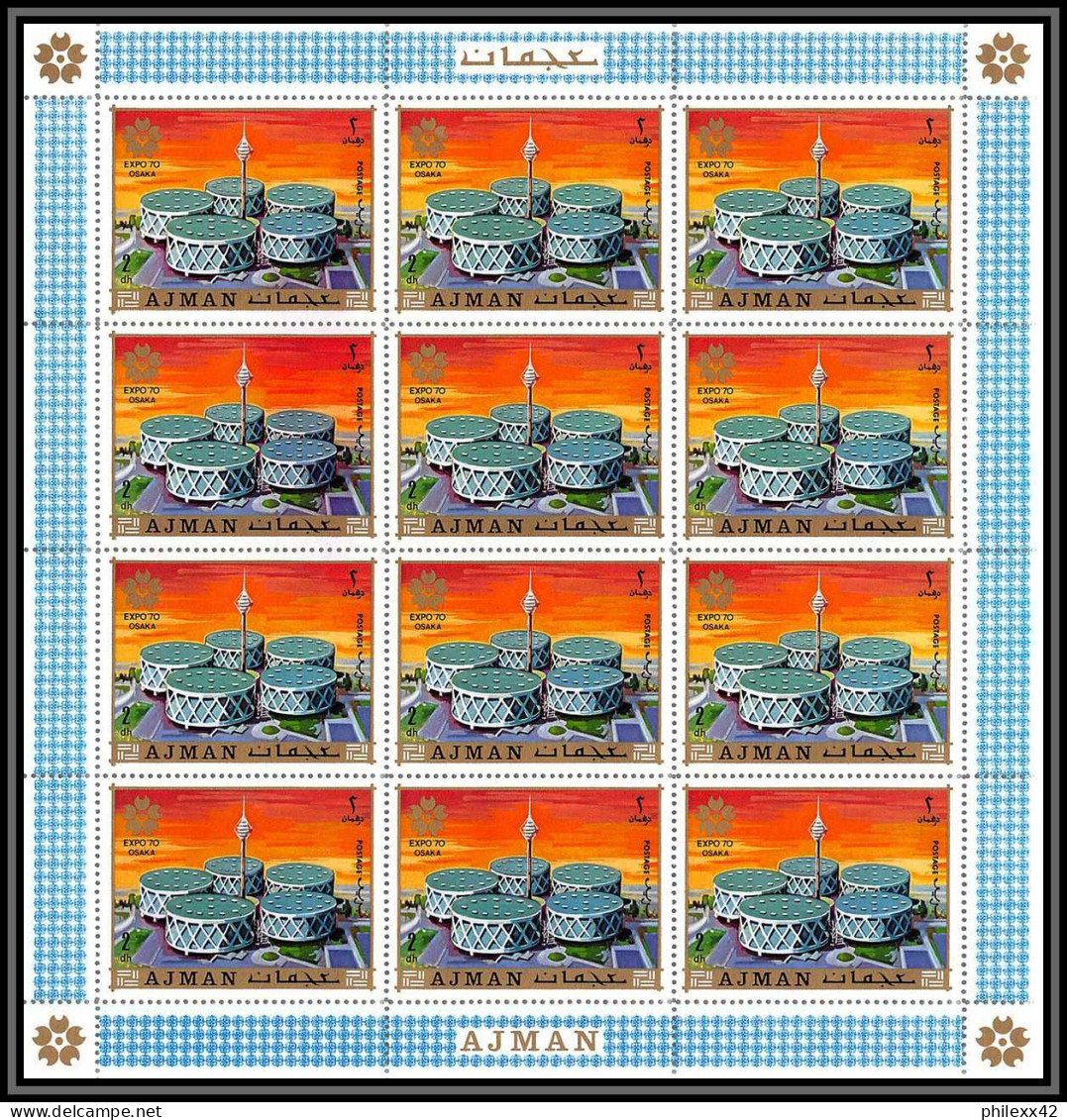 Ajman - 2974/ N°577/584 A expo'70 osaka japan universal exhibition 1970 neuf ** MNH feuille complete (sheet)