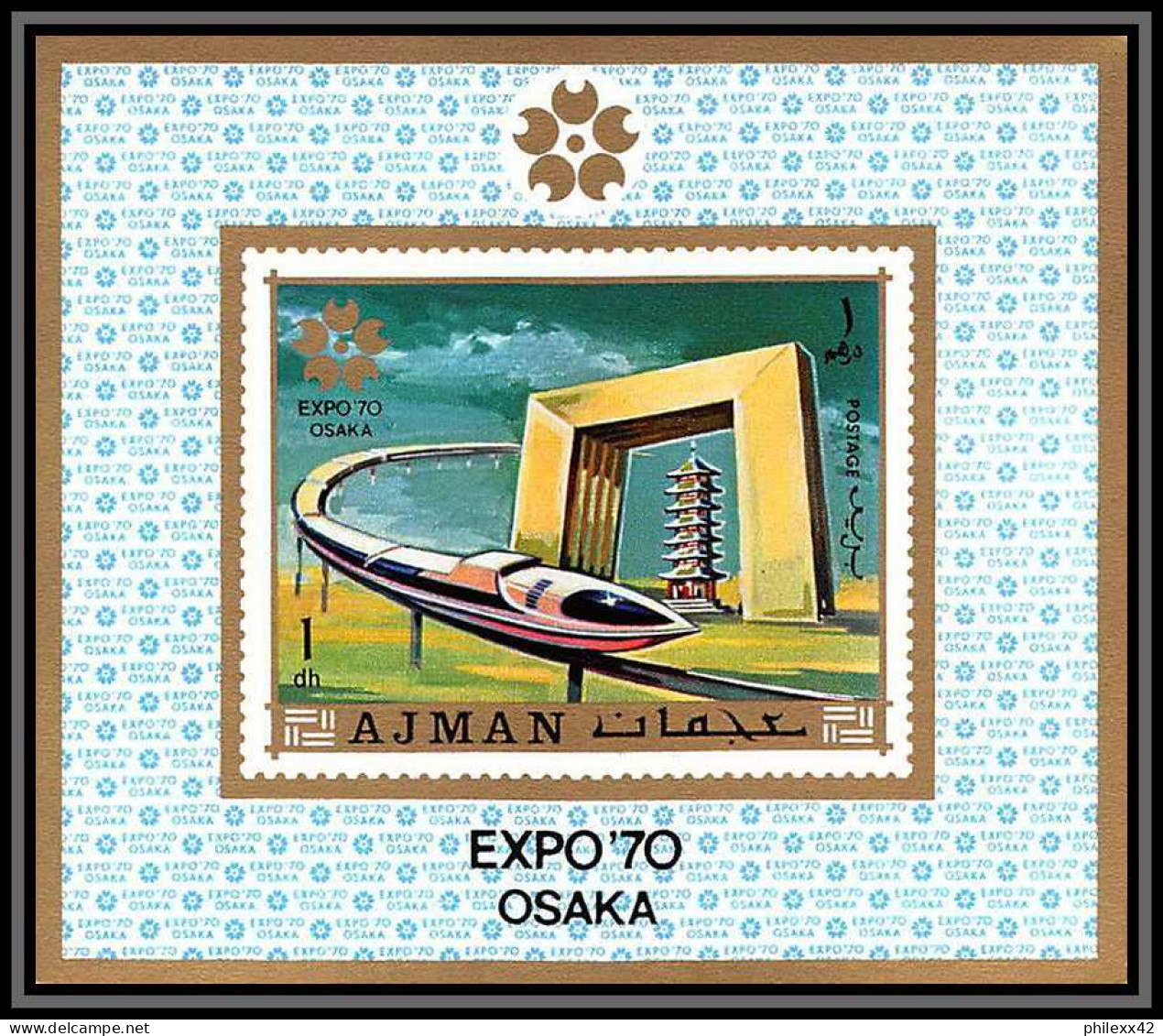 Ajman - 2975/ N°577/584 A expo'70 osaka japan universal exhibition 1970 neuf ** MNH deluxe miniature sheets