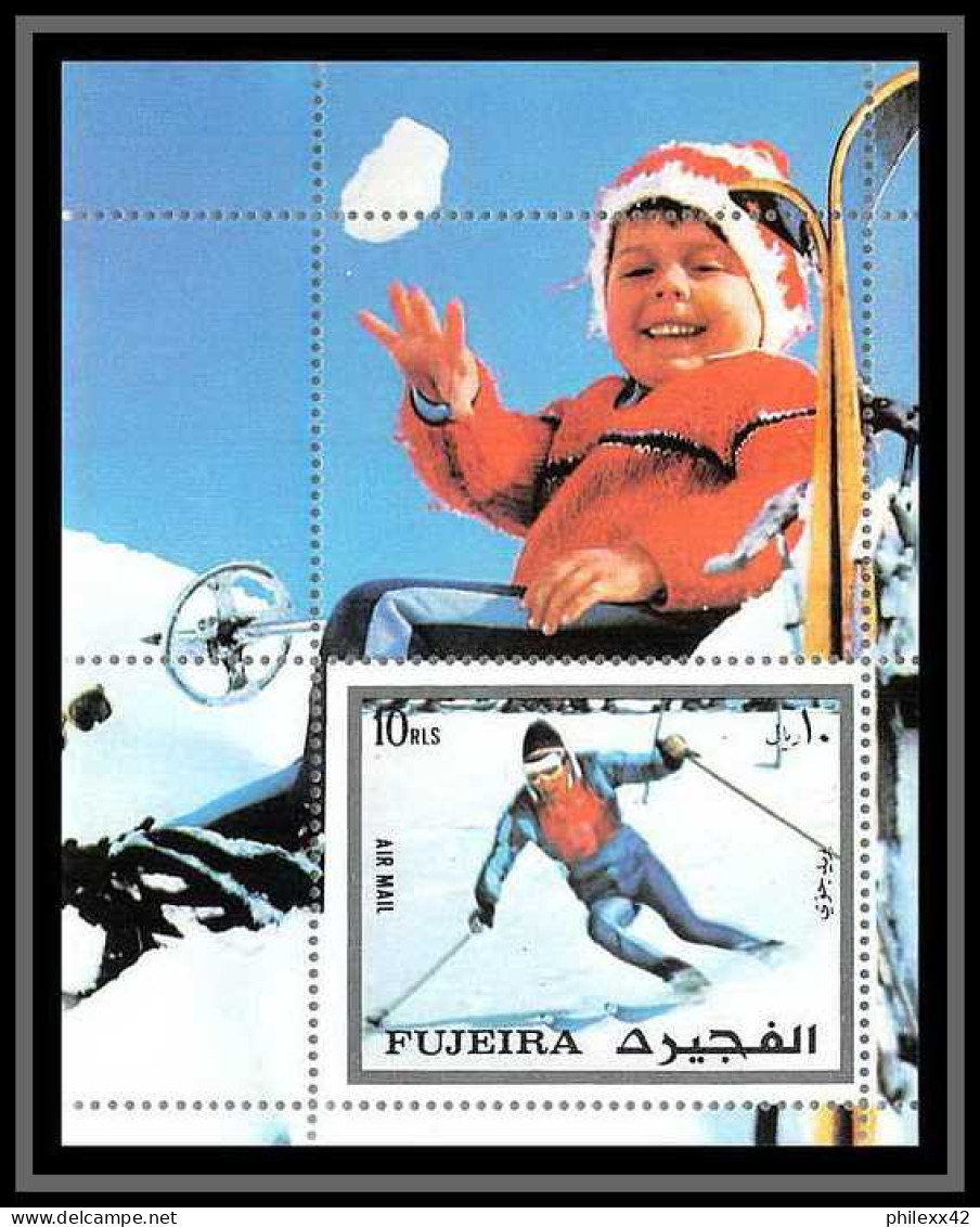 Fujeira - 1552/ Bloc N° 136 A Slalom Innsbruck Sapporo 1972 Jeux Olympiques (olympic Games) ** MNH  - Inverno1976: Innsbruck