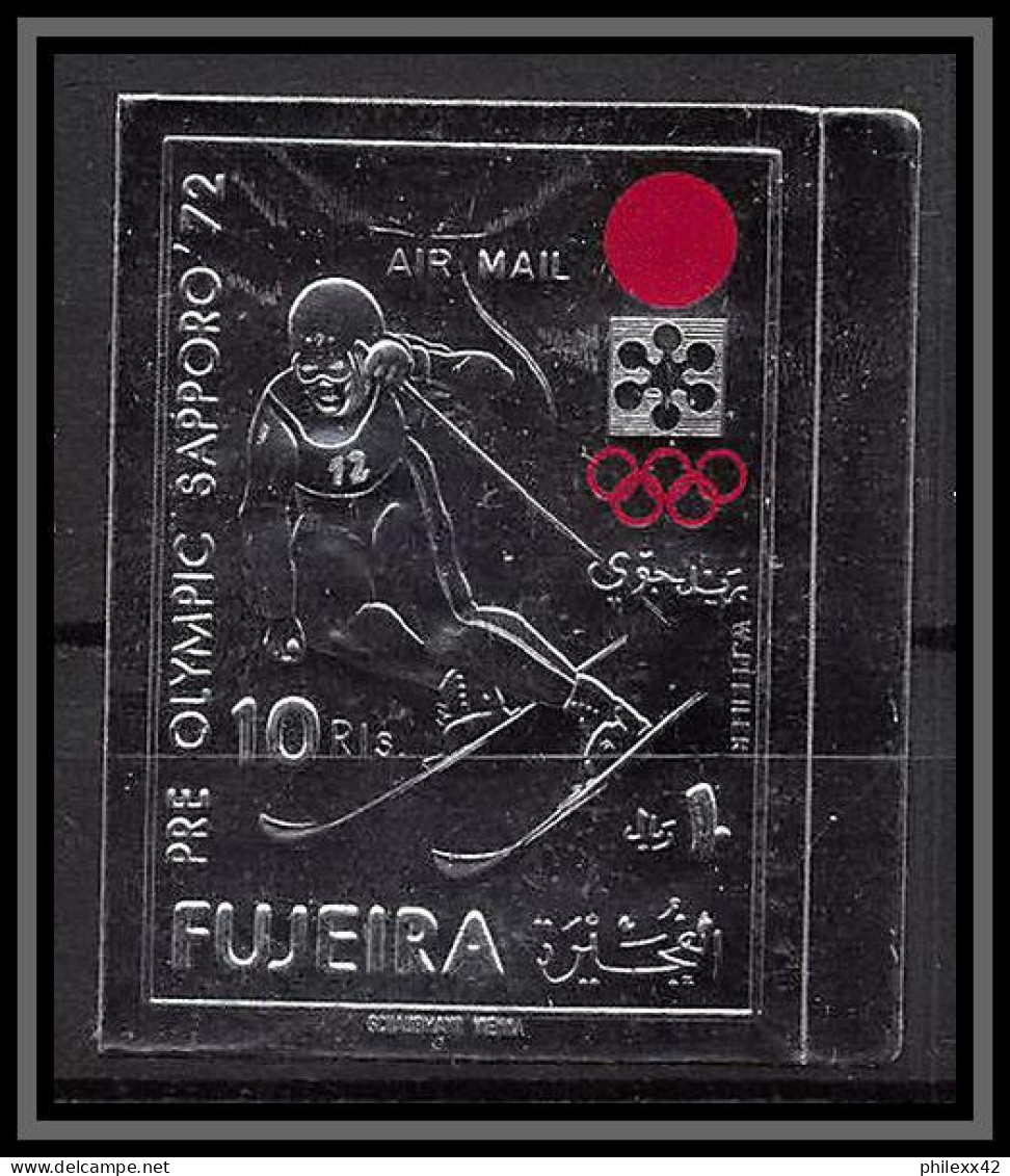 Fujeira - 1660 N°728/729 A/B Jeux Olympiques Olympic Games SAPPORO 1972 Slalom Timbres OR Gold Stamps Silver Neuf ** MNH - Winter 1972: Sapporo