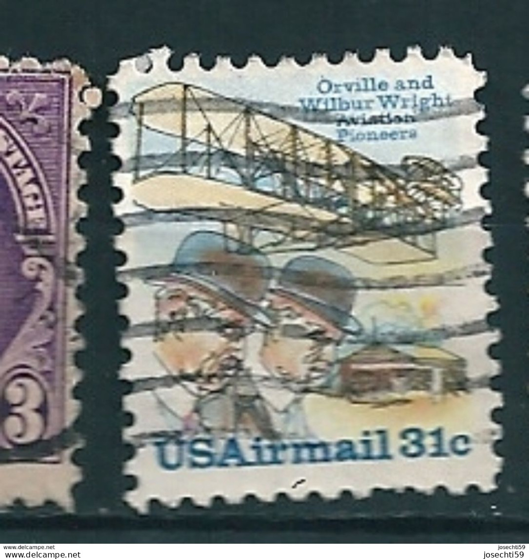 N° 86 PA86 Poste Aérienne ORVILLE & WILBUR WRIGHT  Timbre Stamp  Etats-Unis (1978) Oblitéré   USA - Gebruikt