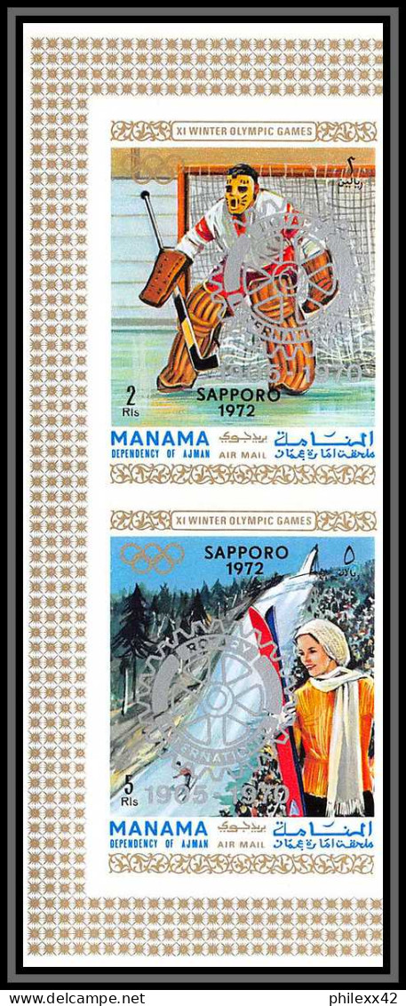 Manama - 3040z/ N° 618/623 B +129 B Jeux Olympiques Olympic Games Sapporo 72 Overprint Rotary ** MNH Non Dentelé Imperf - Winter 1972: Sapporo