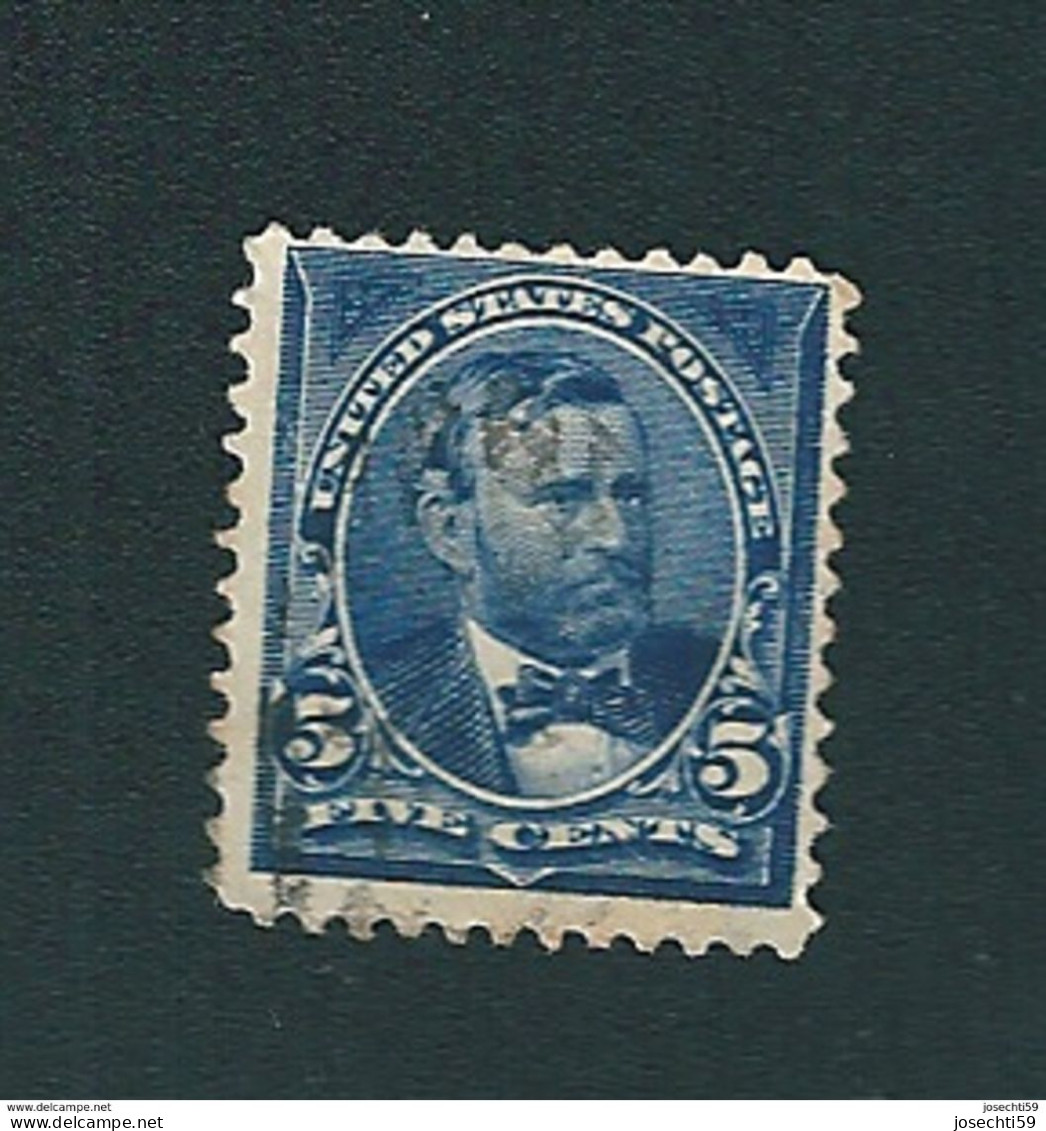 N° 125 Président Ulysses Grant 5 Cents Bleu  USA 1898 - Used Stamps