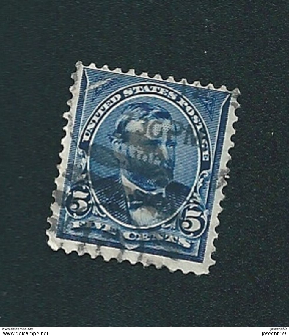 N° 125 Président Ulysses Grant 5 Cents Bleu  USA 1898 - Used Stamps
