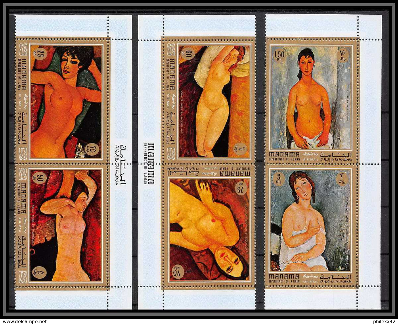 Manama - 3159f N° 425/430 A Modigliani Peinture Tableaux Paintings Nu  - Desnudos