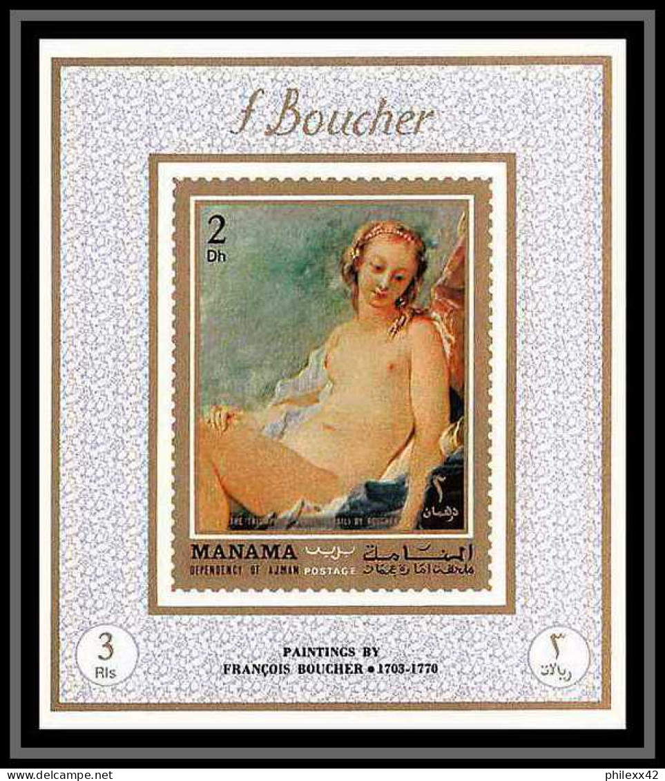 Manama - 3160/ N° 496/503 nudes nu francois boucher peinture tableaux paintings deluxe miniature sheets ** MNH 