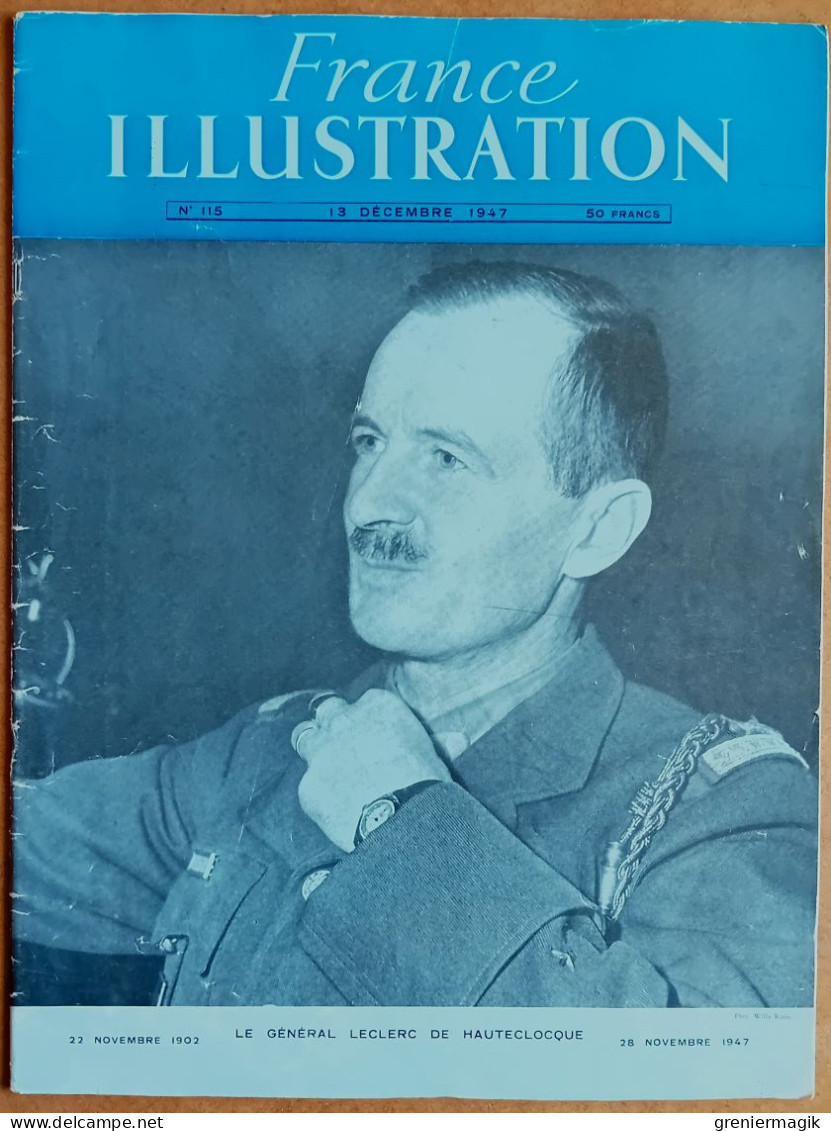 France Illustration N°115 13/12/1947 Mort Du Général Leclerc/Calendrier Des Grèves/Procès Nuremberg Krupp/Tchèques... - Allgemeine Literatur