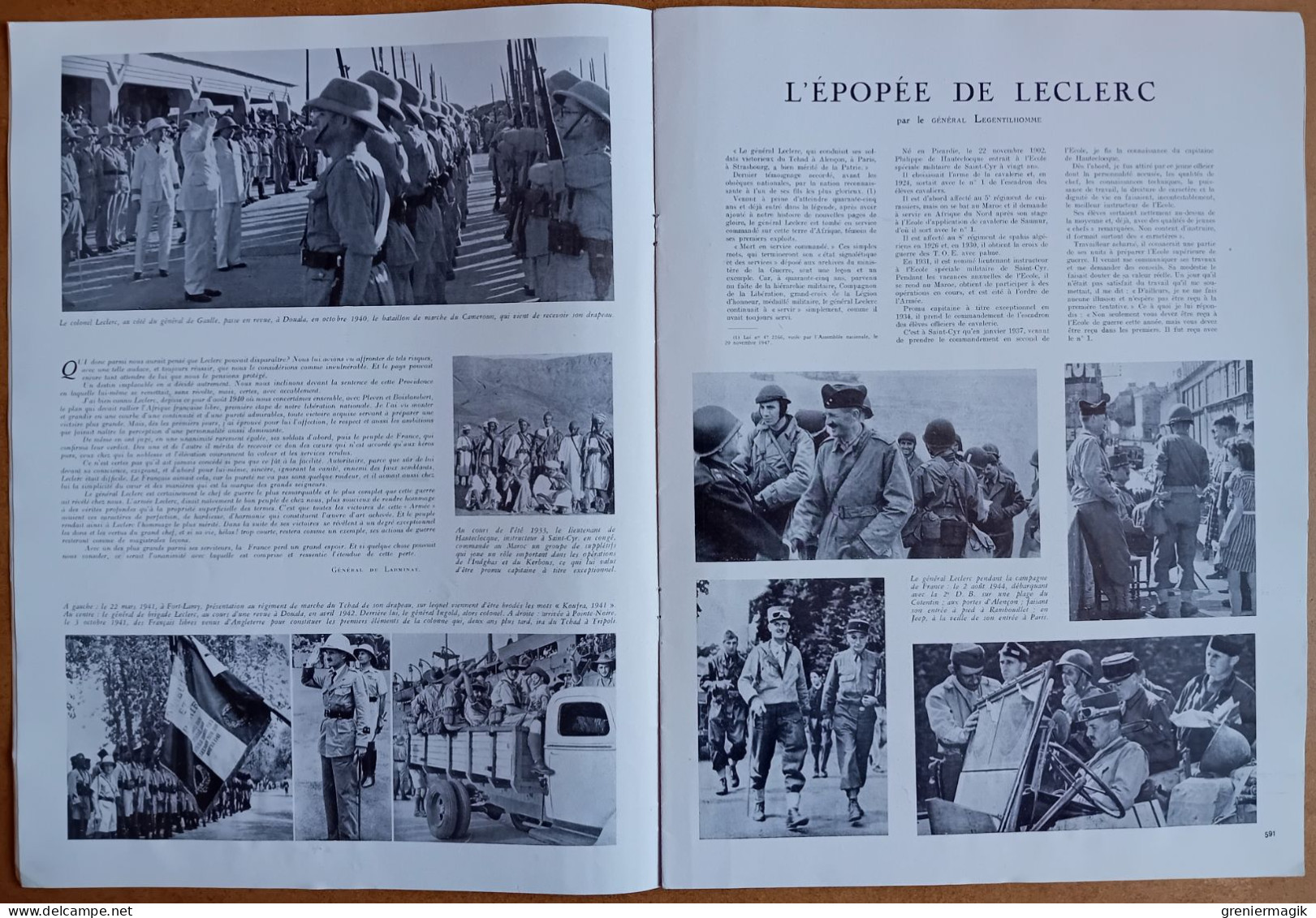 France Illustration N°115 13/12/1947 Mort du Général Leclerc/Calendrier des grèves/Procès Nuremberg Krupp/Tchèques...