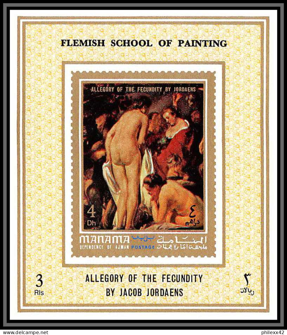 Manama - 3246 N°768/775 imperf tableaux paintings nus nudes flemish school ** mnh rubens deluxe miniature sheets