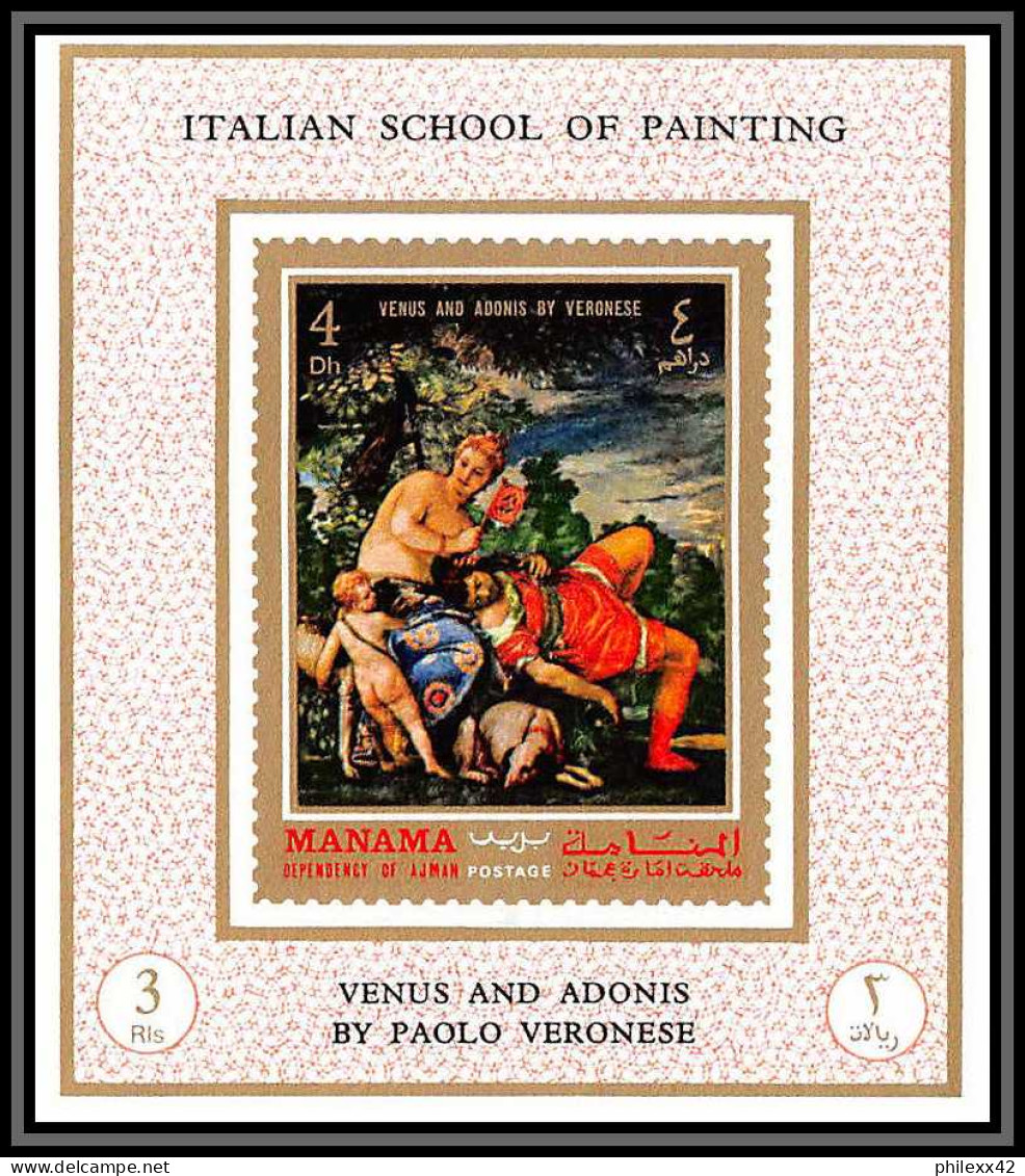 Manama - 3405/ N°646/653 Italian Renaissance Nus Nude Tableau (Painting) Neuf ** MNH Deluxe Miniature Sheet - Desnudos