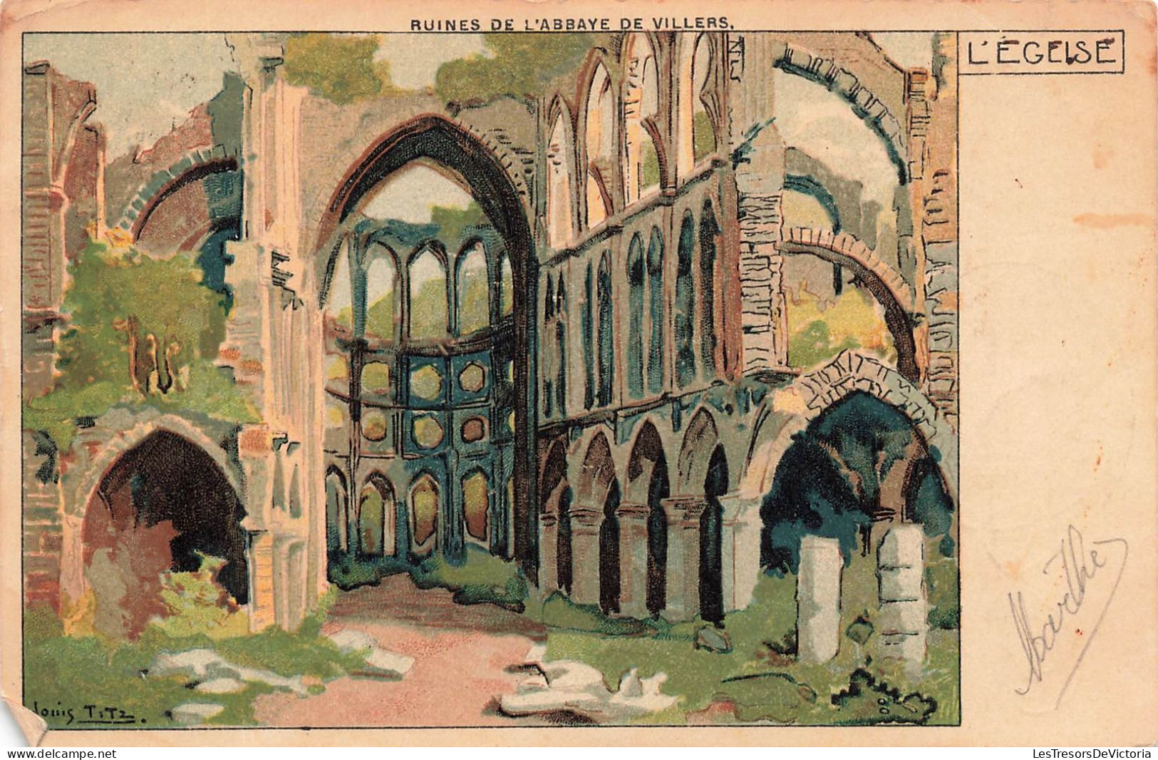 FRANCE - Villers - Ruines De L'abbaye De Villers - L'église - Carte Postale Ancienne - Villers Sur Mer