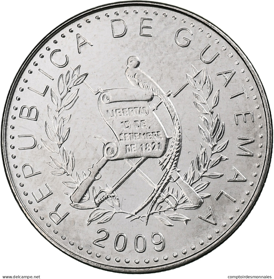 Guatemala, 10 Centavos, 2009, Cupro-nickel, SPL, KM:277.6 - Guatemala