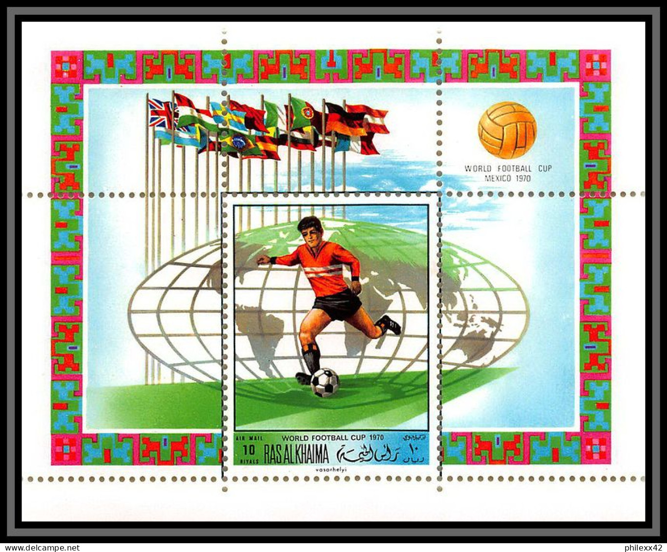 Ras Al Khaima - 542/ Bloc N° 79 A Football Soccer World Cup Mexico 1970 Neuf ** MNH  - 1970 – Mexico