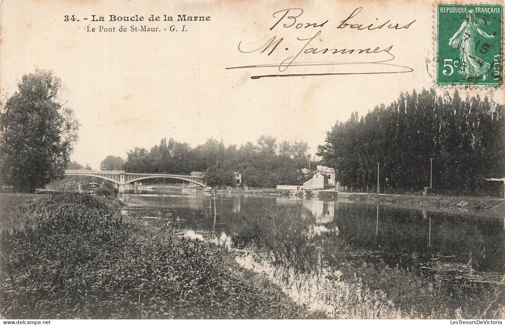 FRANCE - La Boucle De La Marne - Le Pont De St Maur - GI -  Carte Postale Ancienne - Saint Maur Des Fosses