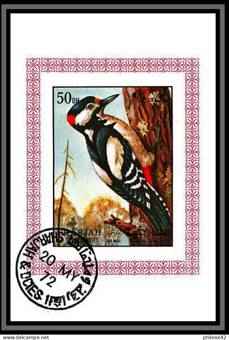 Sharjah - 2032c/ N° 1180 Great Spotted Woodpecker Pic épeiche Oiseaux (bird Birds Oiseau) Miniature Sheet Used  - Climbing Birds