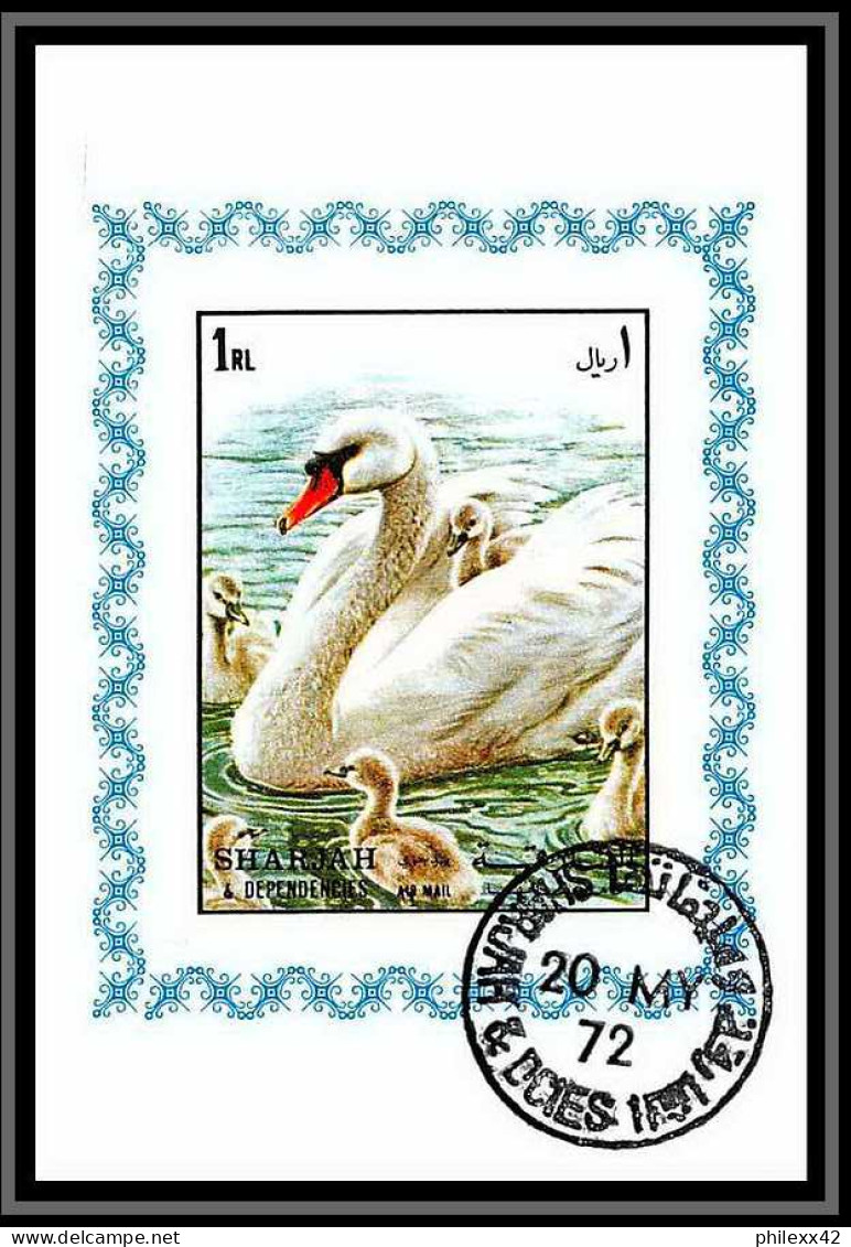 Sharjah - 2031/ N° 1190/1193 Cygnus Turkey Hen Cock Oiseaux (bird Birds Oiseau) Deluxe Blocs Used  - Collections, Lots & Series