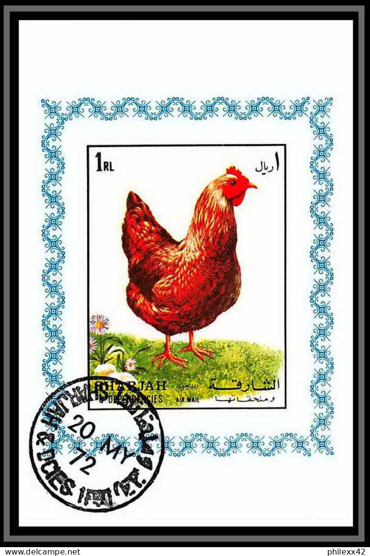 Sharjah - 2031/ N° 1190/1193 Cygnus Turkey Hen Cock Oiseaux (bird Birds Oiseau) Deluxe Blocs Used  - Verzamelingen, Voorwerpen & Reeksen