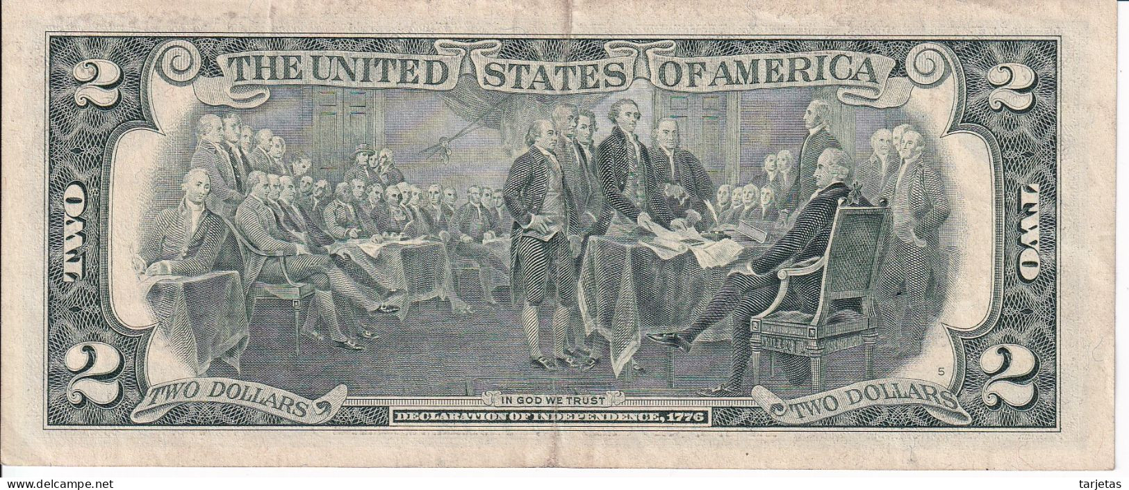 BILLETE DE ESTADOS UNIDOS DE 2 DOLLARS DEL AÑO 2003 LETRA I - MINNEAPOLIS  (BANK NOTE) - Billetes De La Reserva Federal (1928-...)