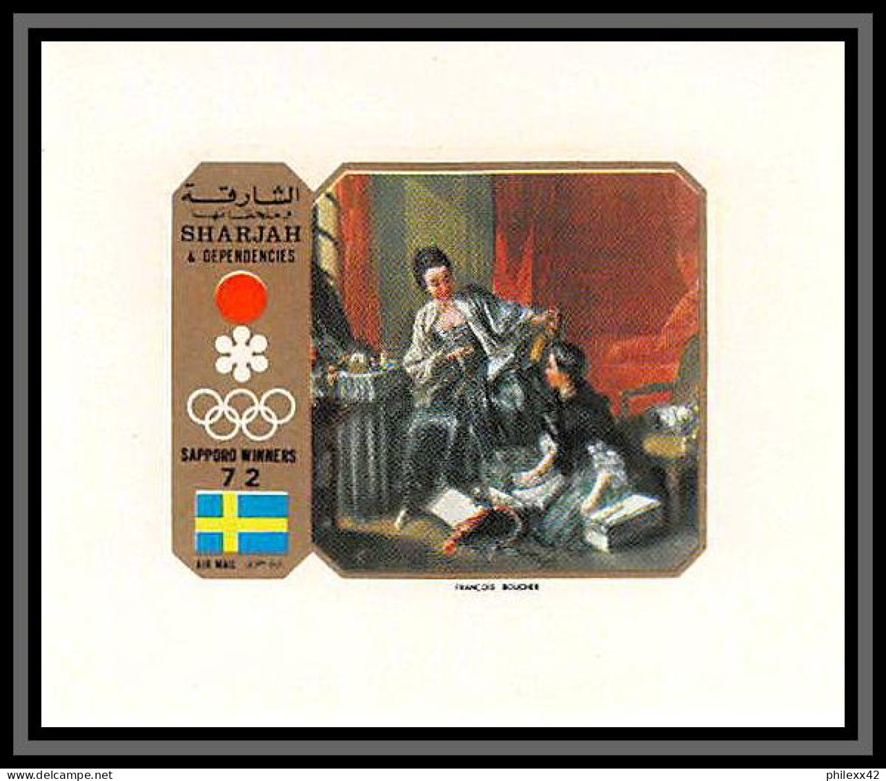 Sharjah - 2175 N° 953/932 Sapporo Winners 1972 Tableau Painting Jeux Olympiques Olympic Games Deluxe Sheets Neuf ** MNH - Winter 1972: Sapporo