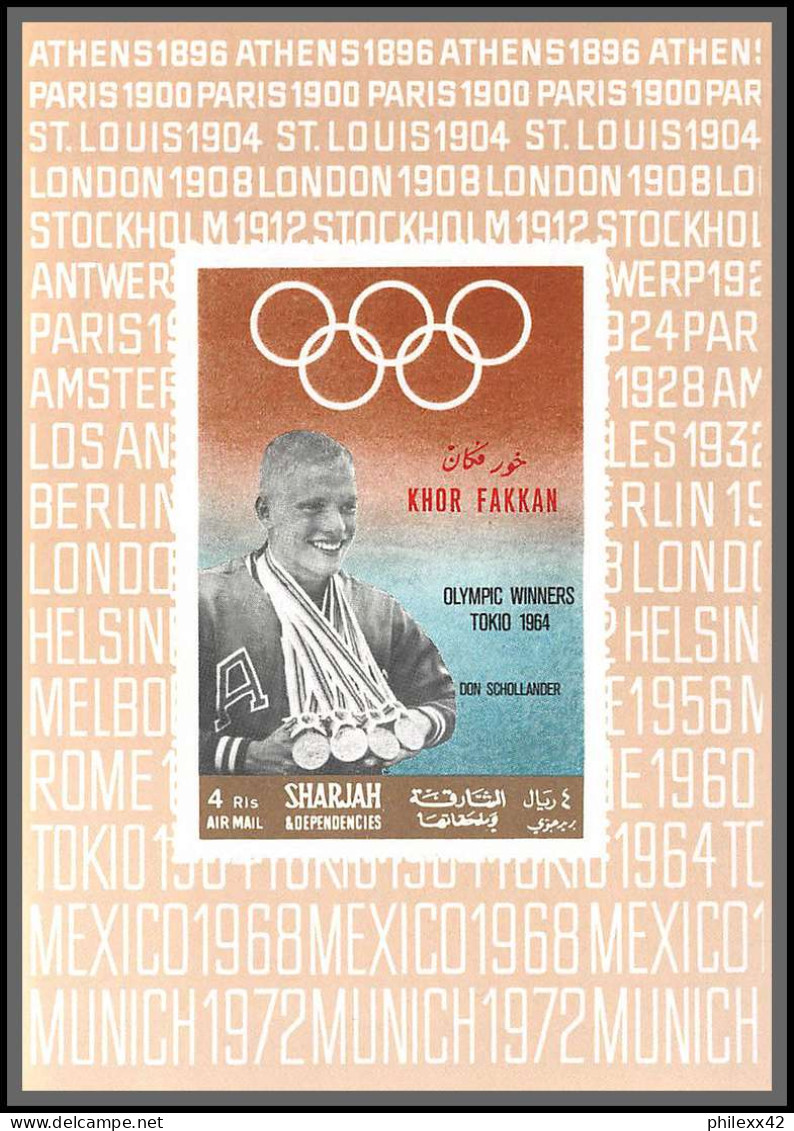 Sharjah - 2218x Khor Fakkan 219/225 Jeux Olympiques Olympic Winners Games MEXICO 68 ** MNH Deluxe Miniature Sheet - Sharjah