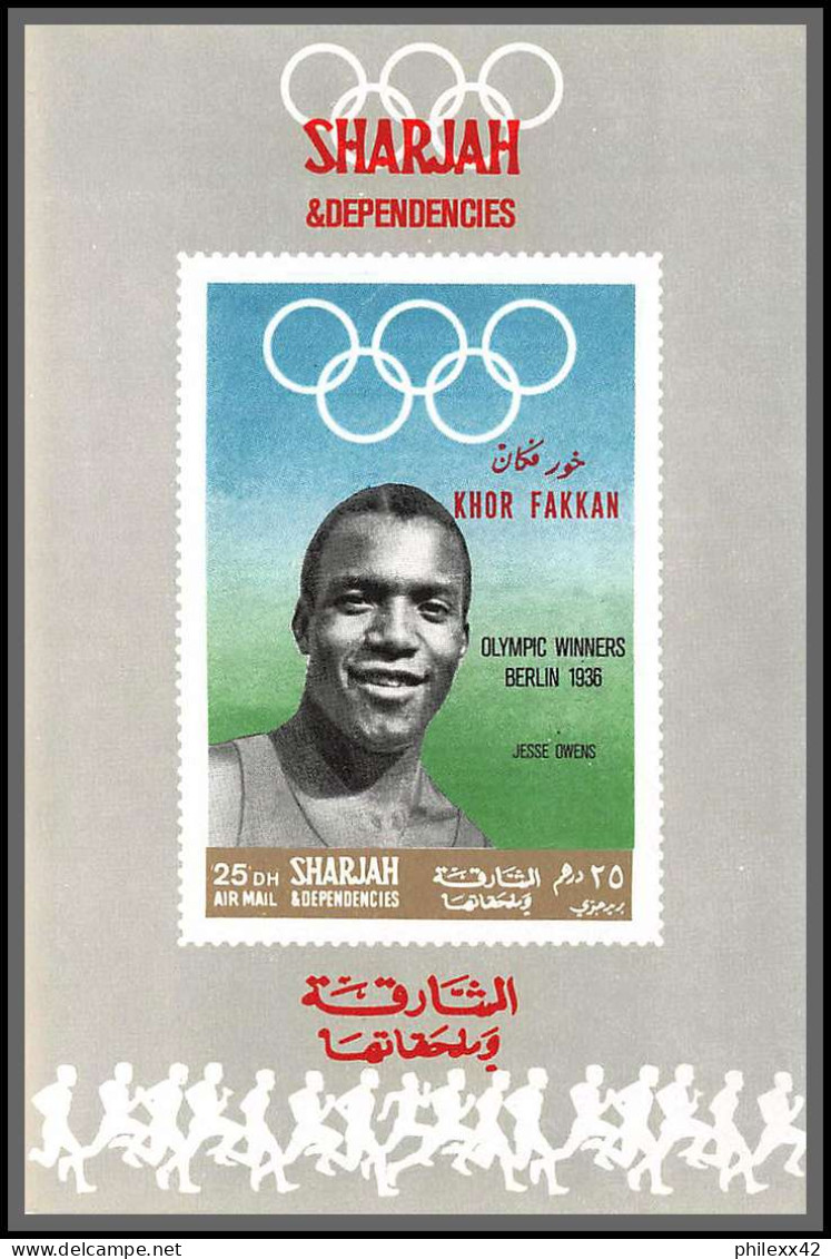 Sharjah - 2218x khor fakkan 219/225 jeux olympiques olympic winners games MEXICO 68 ** MNH deluxe miniature sheet
