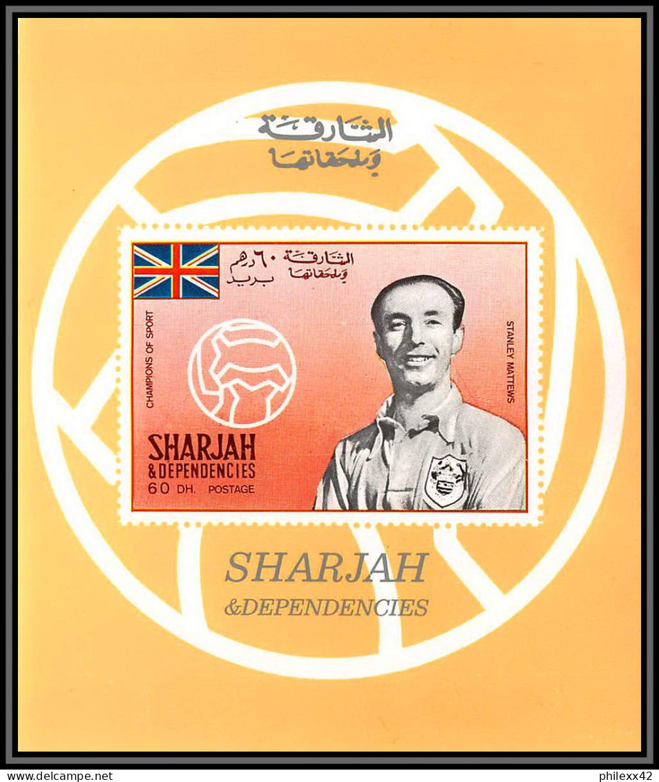 Sharjah - 2242/ N°506 Stanley Matthews British Football Soccer Deluxe Miniature Sheet Neuf ** MNH - Sharjah