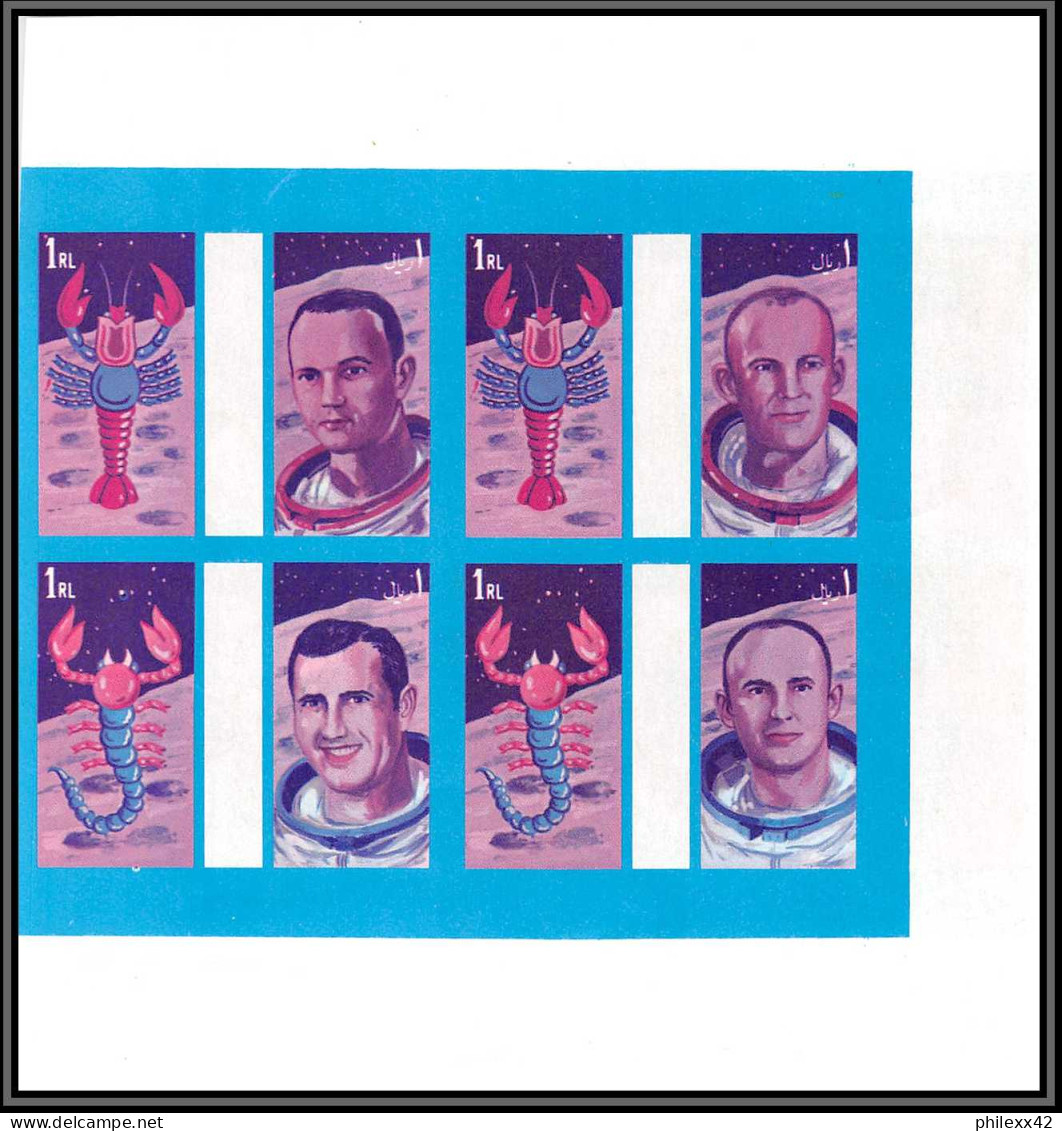 Sharjah - 2238/ N°1338/1373 Espace (space) Zodiac And Astronauts Essais Non Dentelé ** MNH Imperf Proof Neuf ** MNH - Sharjah