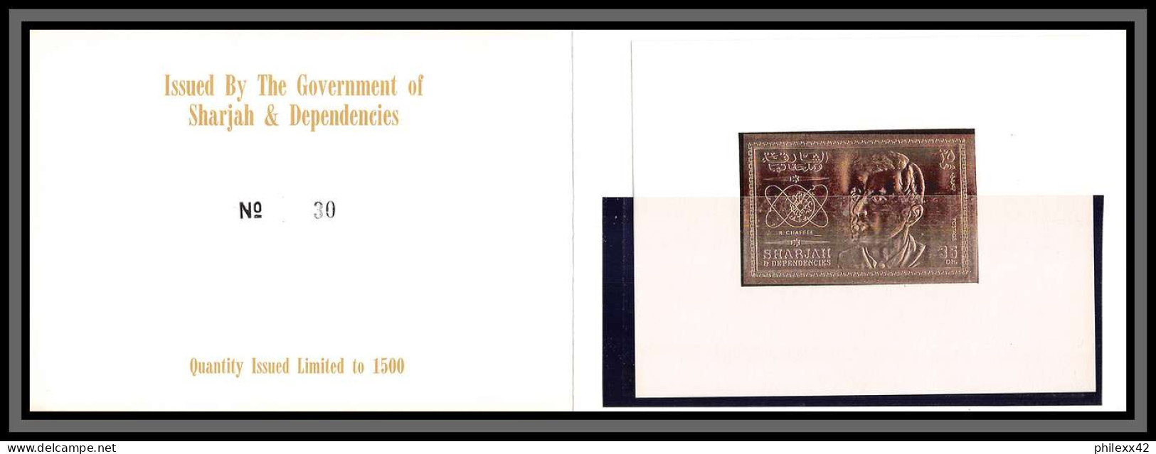 Sharjah - 2248/ N°543 B Roger Bruce Chaffee Apollo Espace (space) OR Gold Stamps 1969 Neuf ** MNH Carnet Booklet - Sharjah