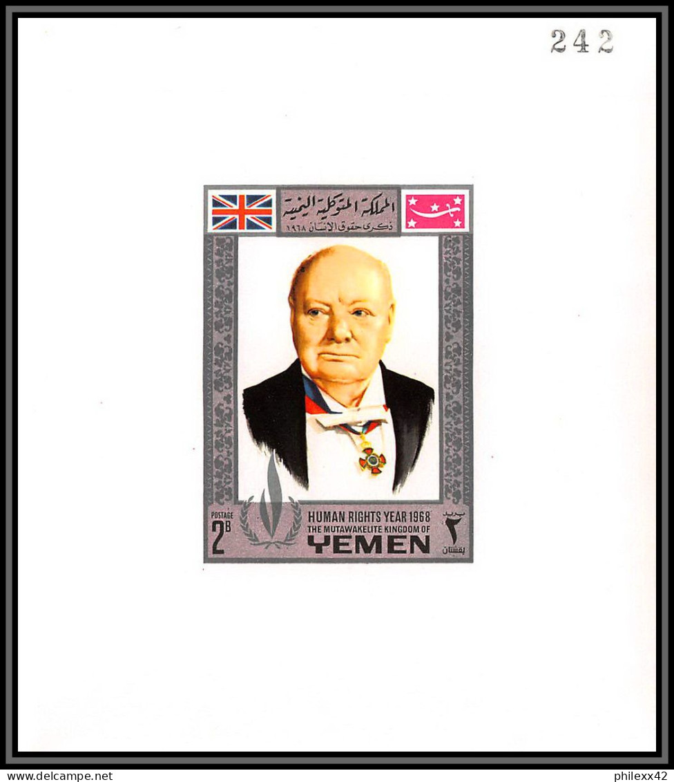 Yemen Royaume (kingdom) - 4017a/ N° 107 + 111 + 115 Churchill Deluxe Miniature Sheets ** MNH  - Sir Winston Churchill