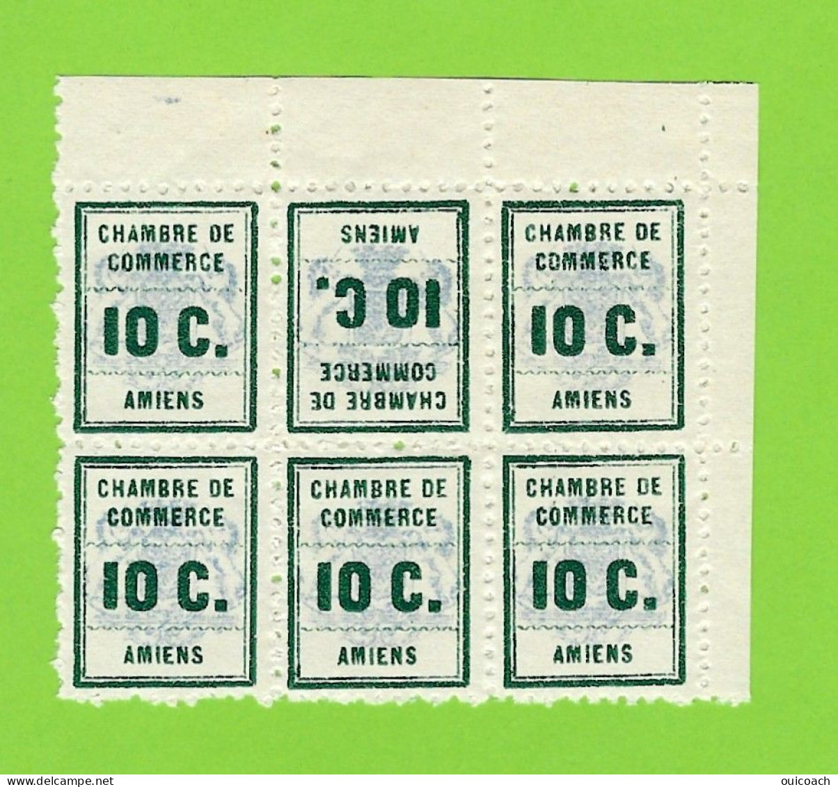 Amiens Grève 1909, Tête-bêche 1b Bloc 6 Coin Feuille - Stamps