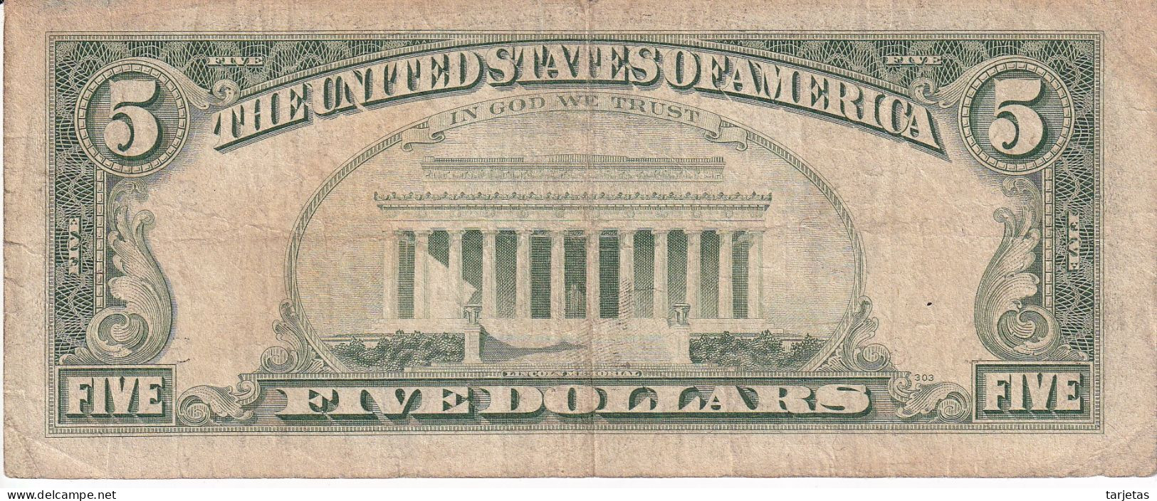 BILLETE DE ESTADOS UNIDOS DE 5 DOLLARS DEL AÑO 1981 LETRA E - RICHMOND (BANK NOTE) - Biljetten Van De  Federal Reserve (1928-...)