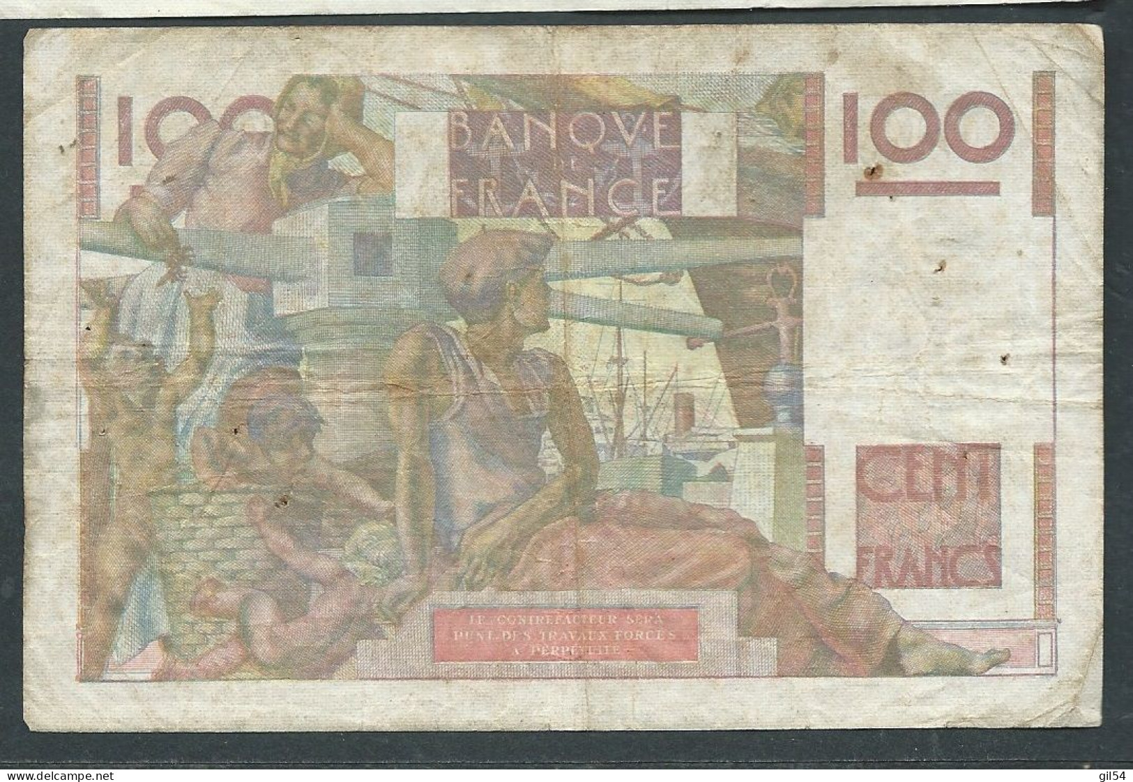 BILLET DE BANQUE 100 Francs "Jeune Paysan"  A.16/11/1950.A.  - 62687 Z.377 Laura 14506 - 100 F 1945-1954 ''Jeune Paysan''