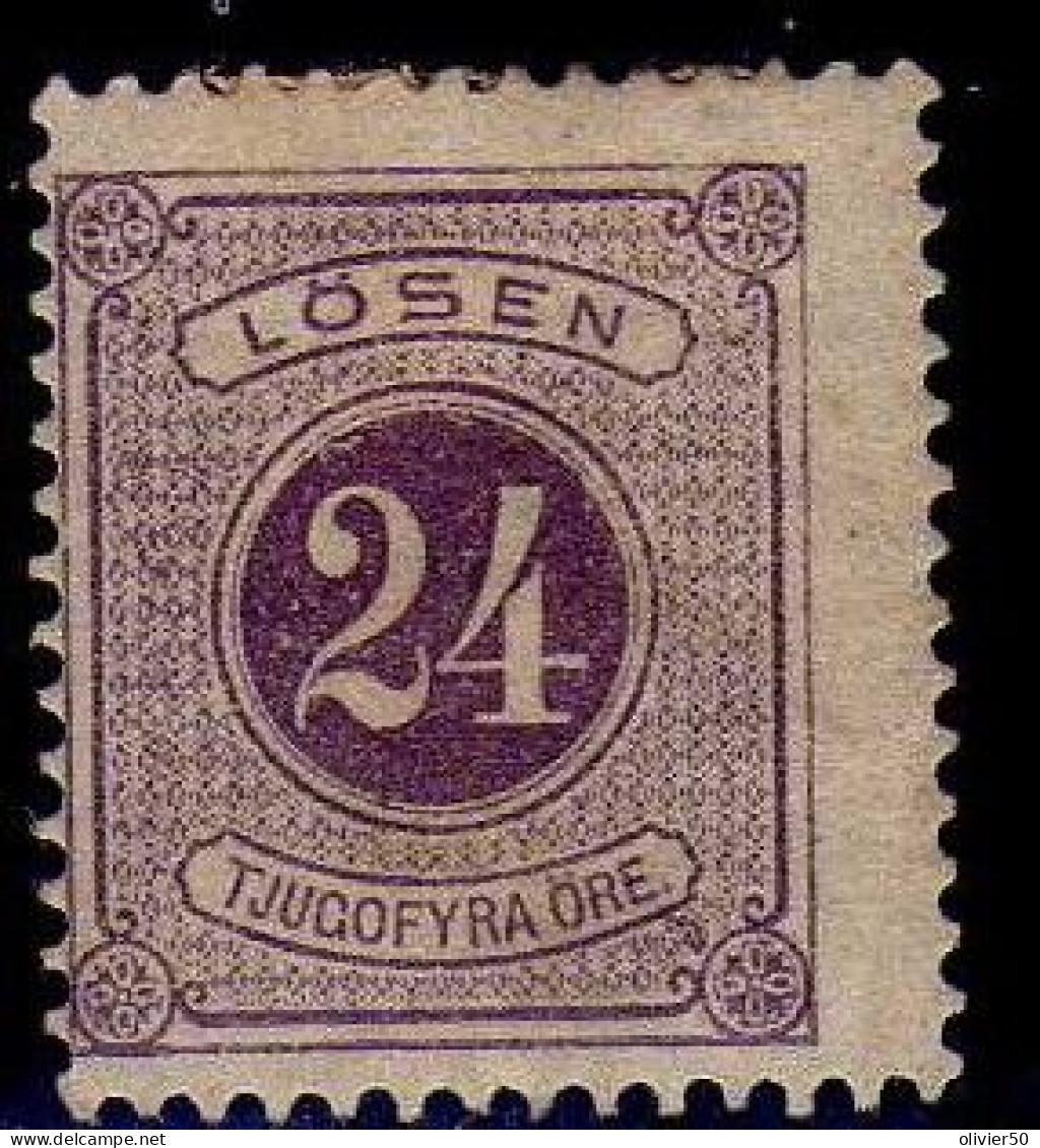 Suede - 1874 -  24 ö . Timbre-Taxe - Neuf MH - Dent  14 - Impuestos