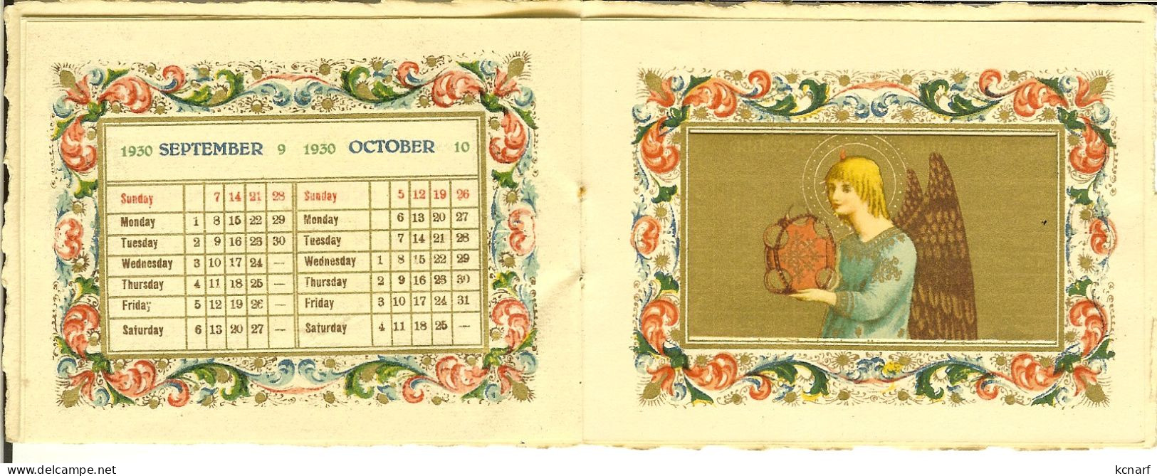 Calendrier ( 8 Cm / 10,5 Cm )  De 1930 - Klein Formaat: 1921-40