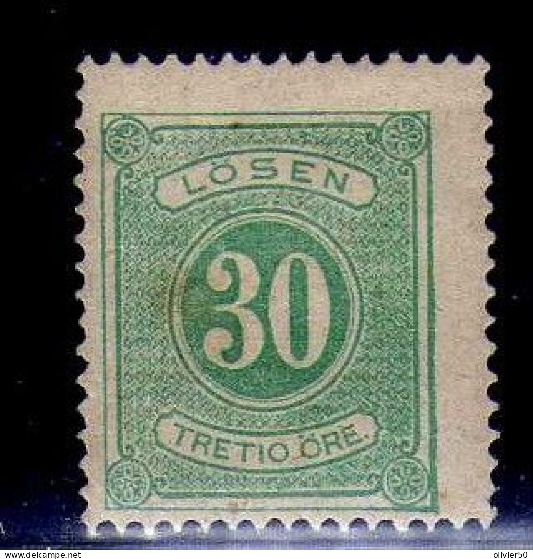 Suede - 1874 -  30 ö . Timbre-Taxe - Neuf MH - Dent  13 - Impuestos