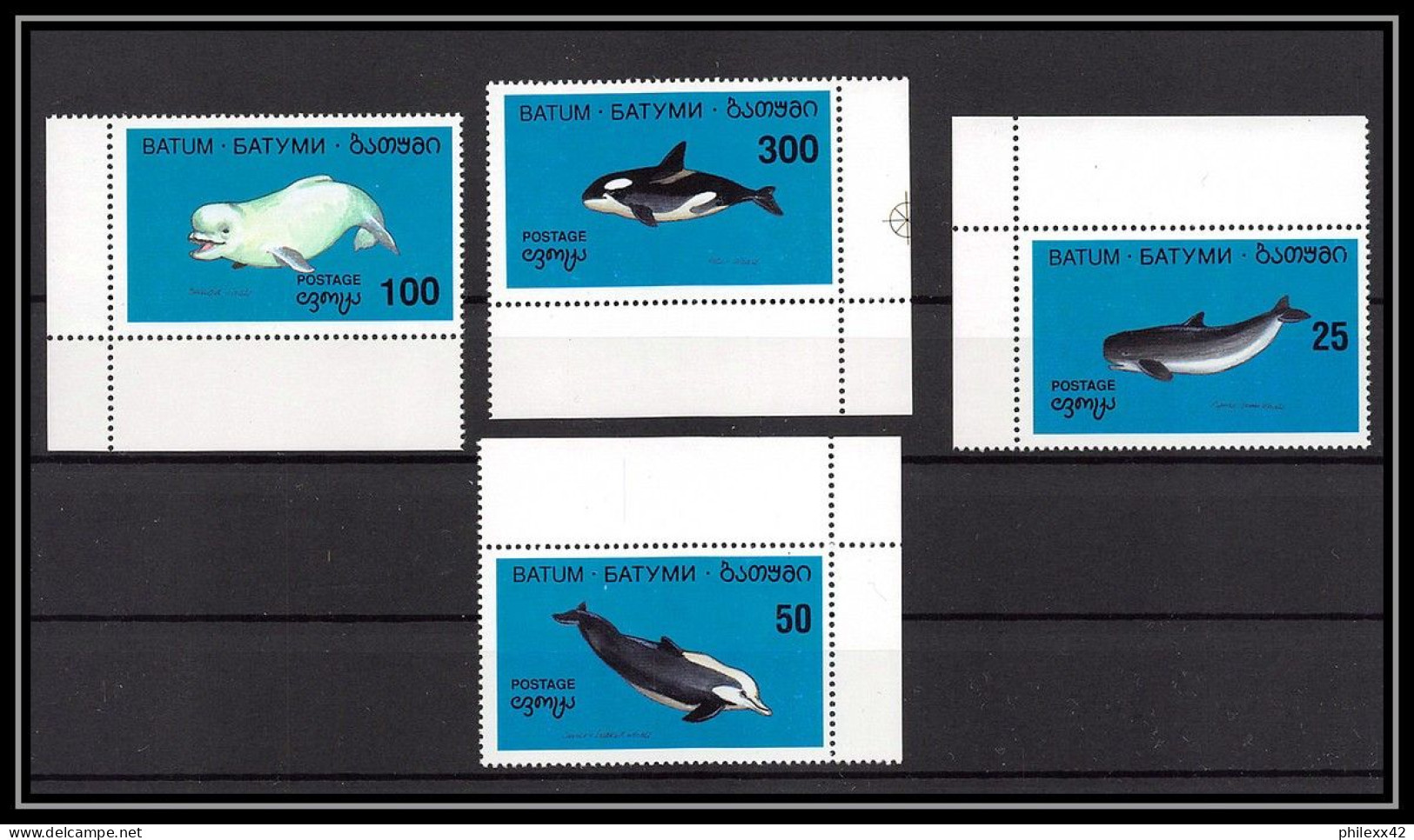 Géorgie (Georgia) 392 - Dauphins Baleines ** MNH Whales Whale Dolphins Dolphin - Dolphins