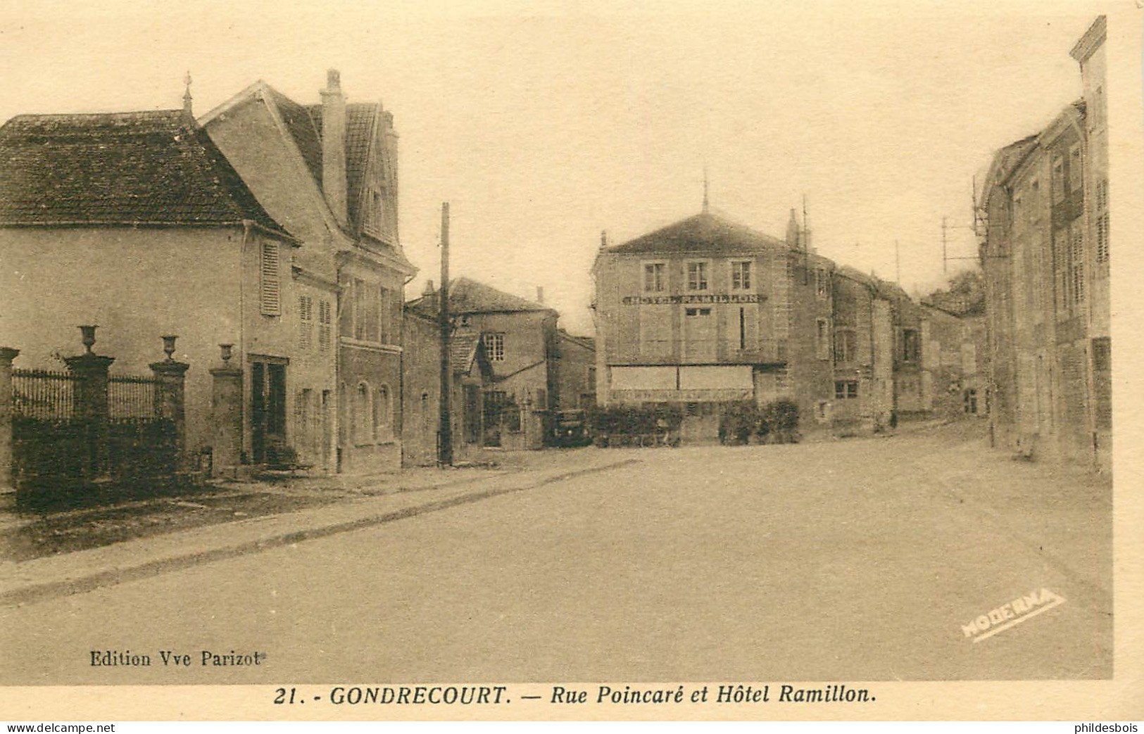 MEUSE  GONDRECOURT   Rue Poincaré  Hotel Ramillon - Gondrecourt Le Chateau