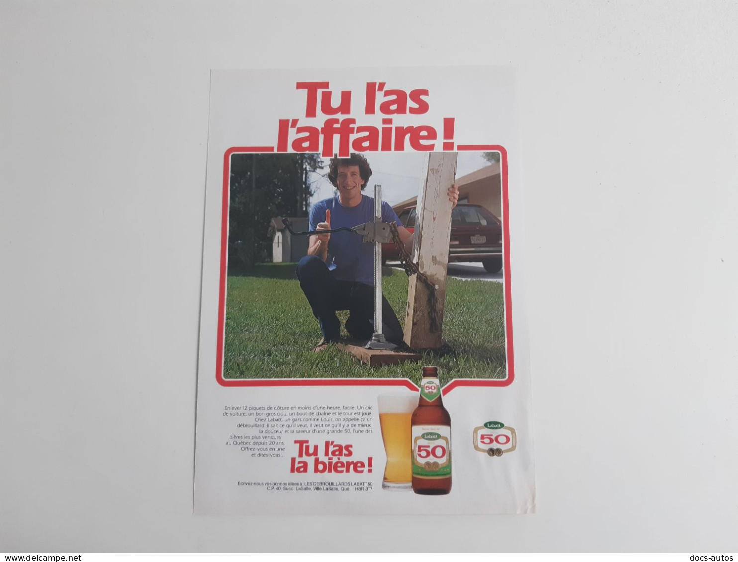Bière Labatt 50 - Publicité De Presse - Alcohols