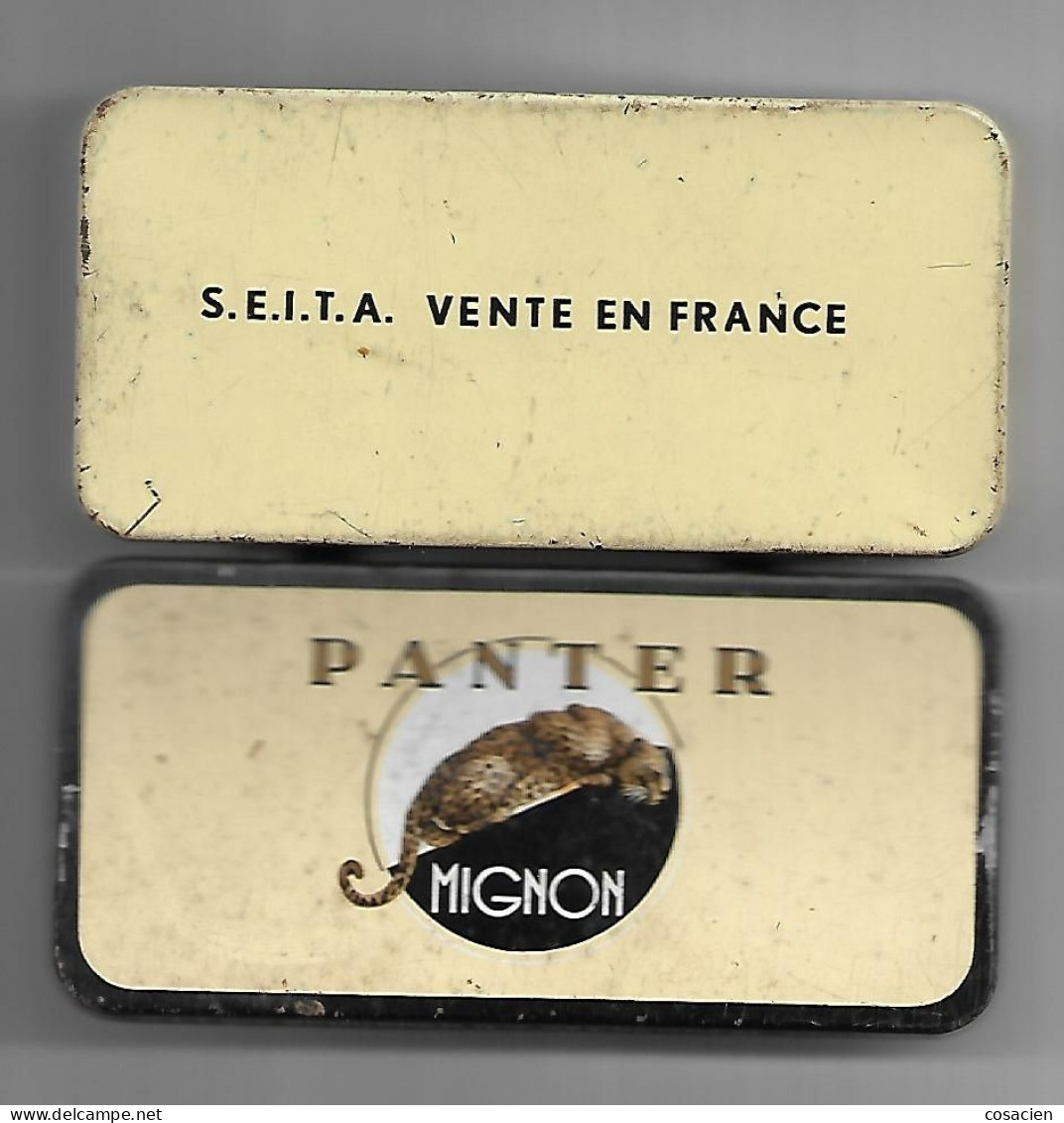 Boite En Fer Pour Contenir Des Cigares (boite Vide) Panter Mignon Holland (Hollande) - Cajas Para Tabaco (vacios)