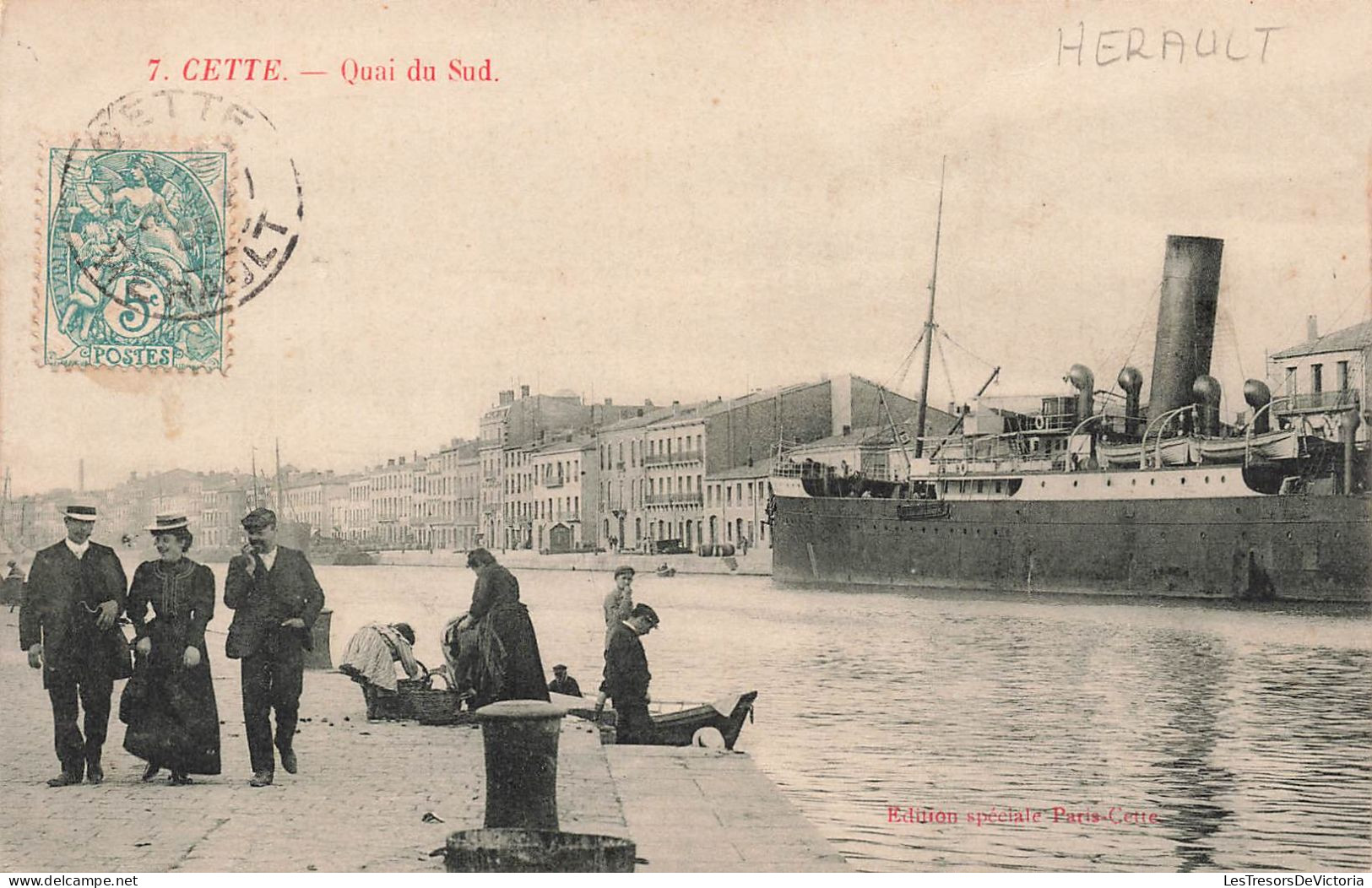 FRANCE - Cette - Quai Du Sud - Carte Postale Ancienne - Sete (Cette)