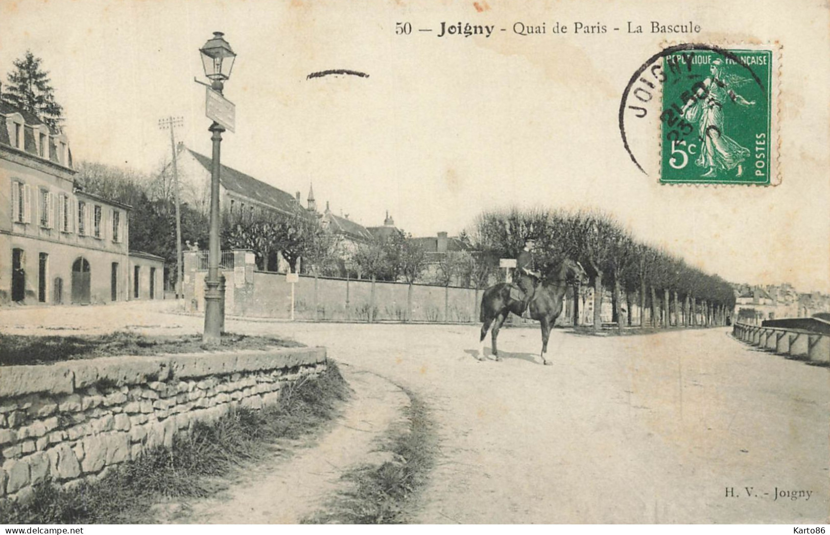 Joigny * Quai De Paris , La Bascule * Villageois Cheval - Gorges